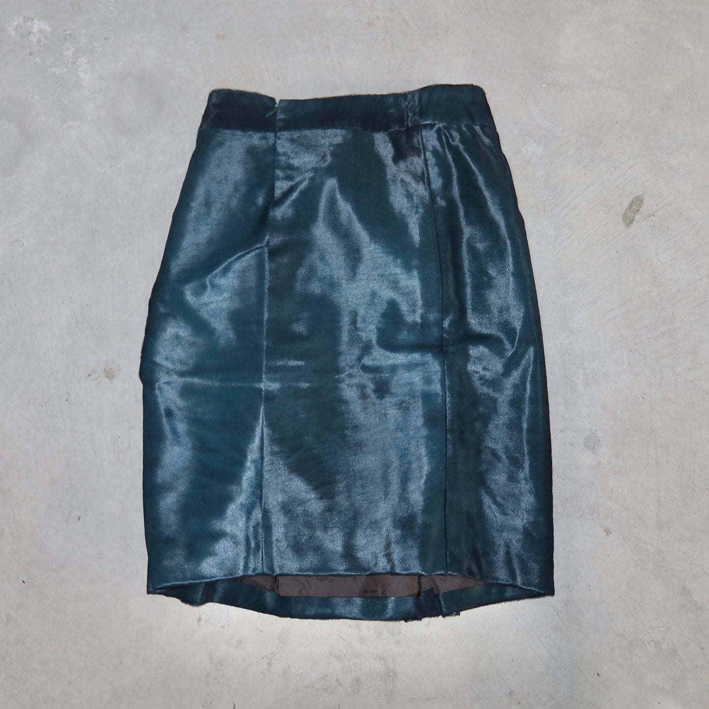Marni Blue Cowhide Skirt