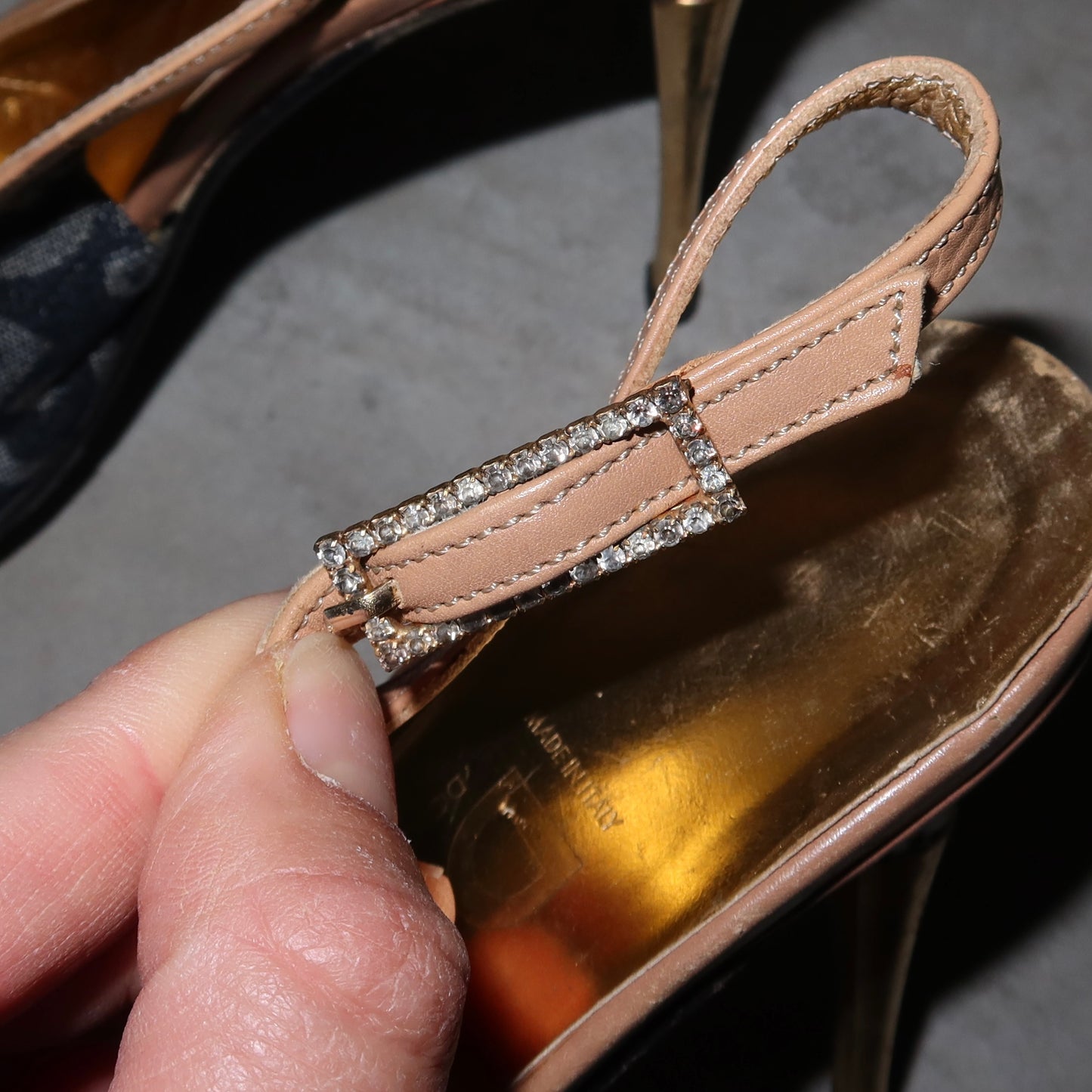 D&G Monogram Denim Heels (37)
