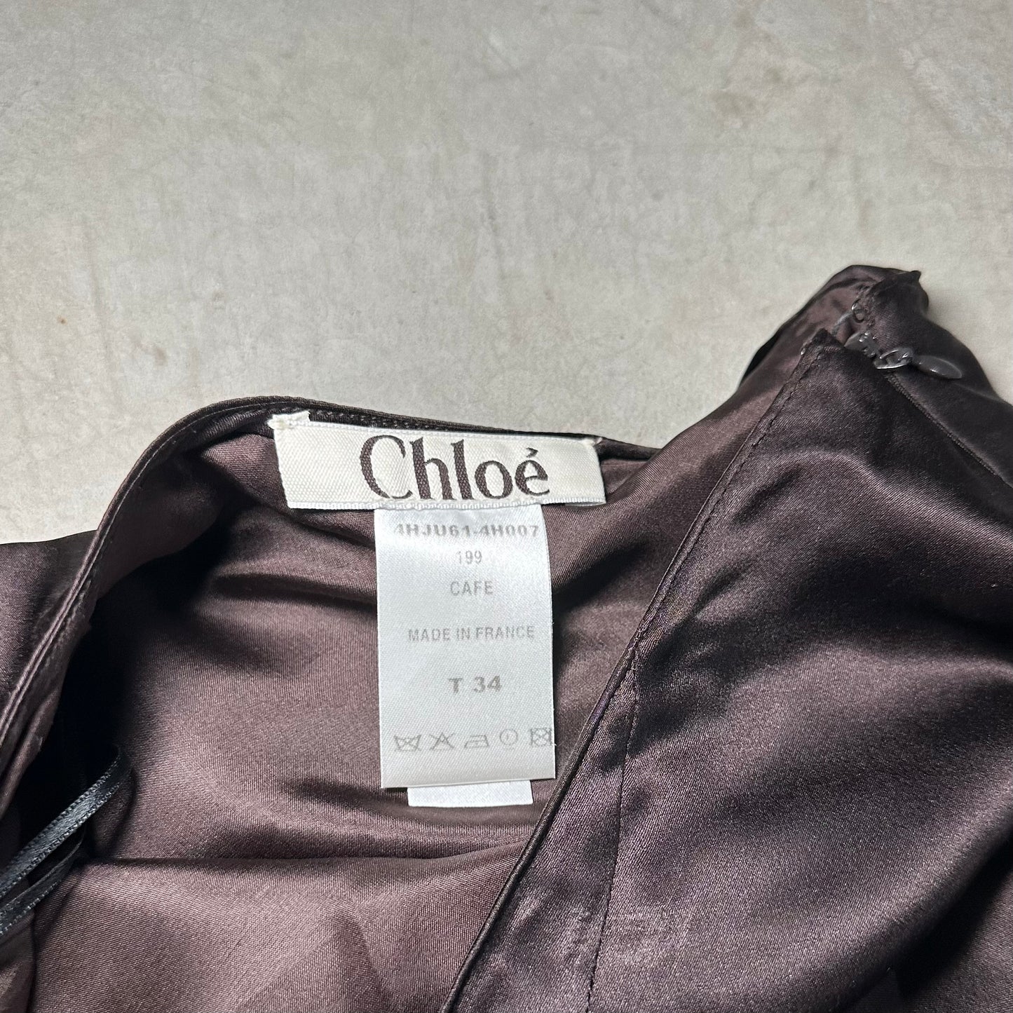 Chloe Brown Silk Skirt