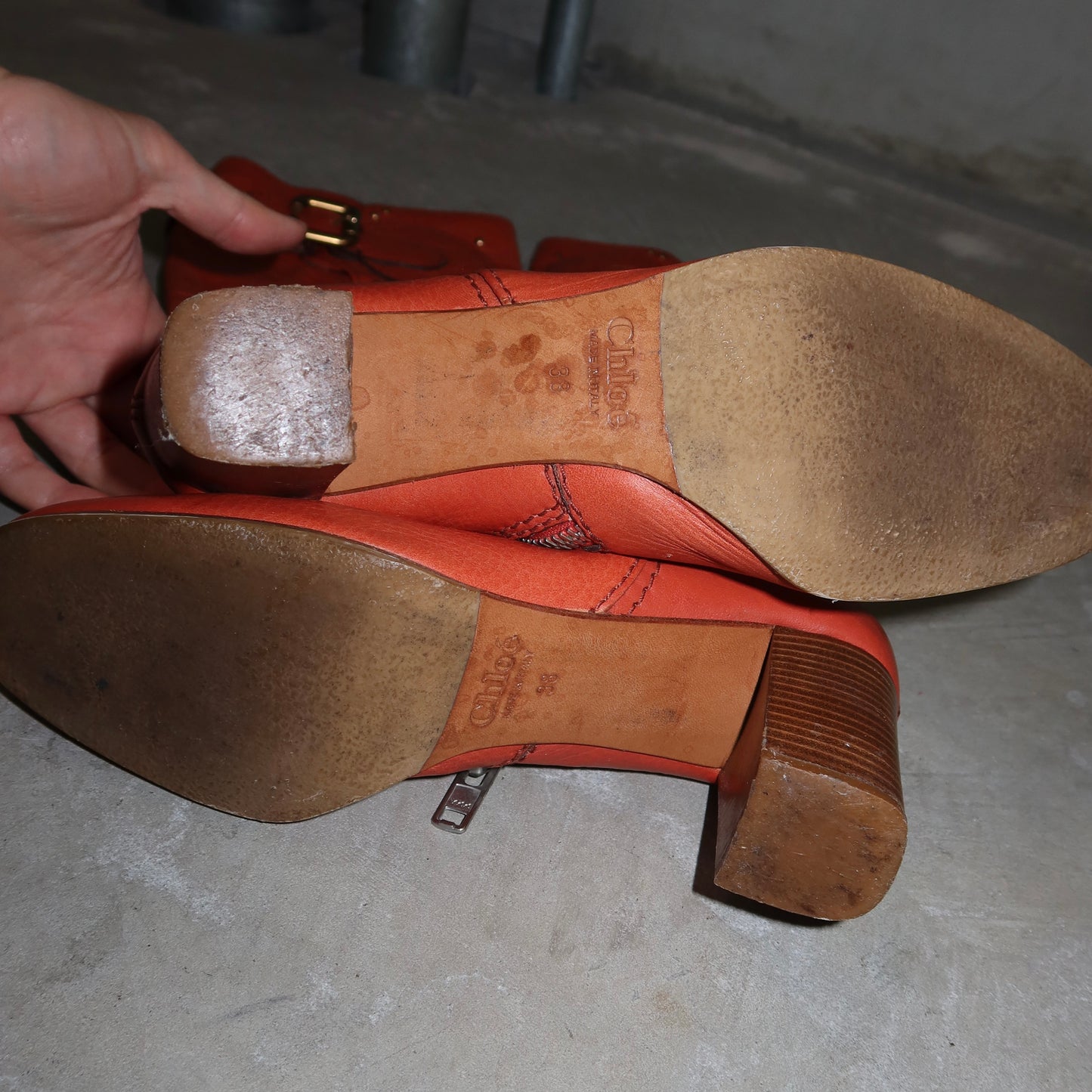 Chloé Terracotta Paddington Boots (38)
