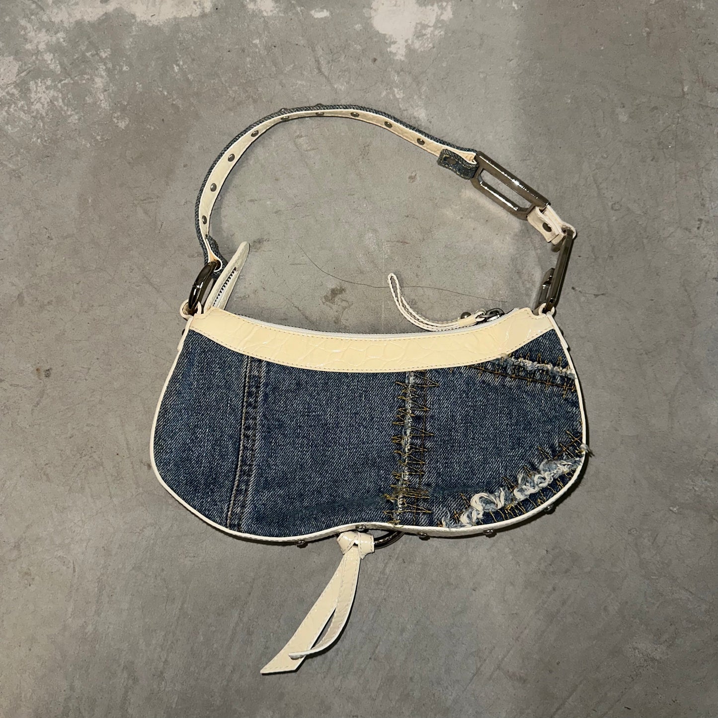 Dolce & Gabbana Denim Flap Front Shoulder Bag
