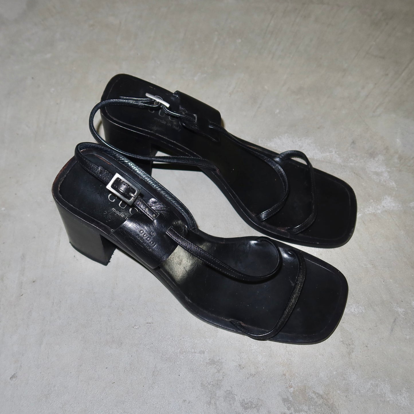 Gucci by Tom Ford Chunky Heeled Sandals (38-38.5)