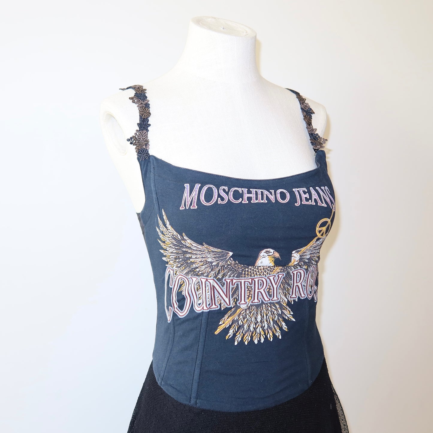 Moschino ‘Country Rock’ Corset Tulle Dress