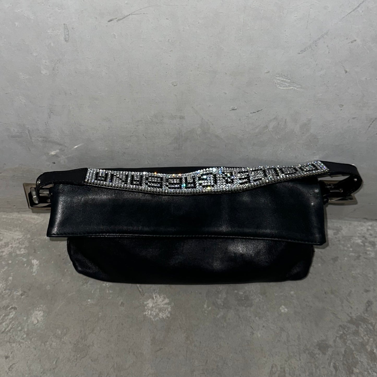 Dolce & Gabbana Rhinestone Handle Leather Bag