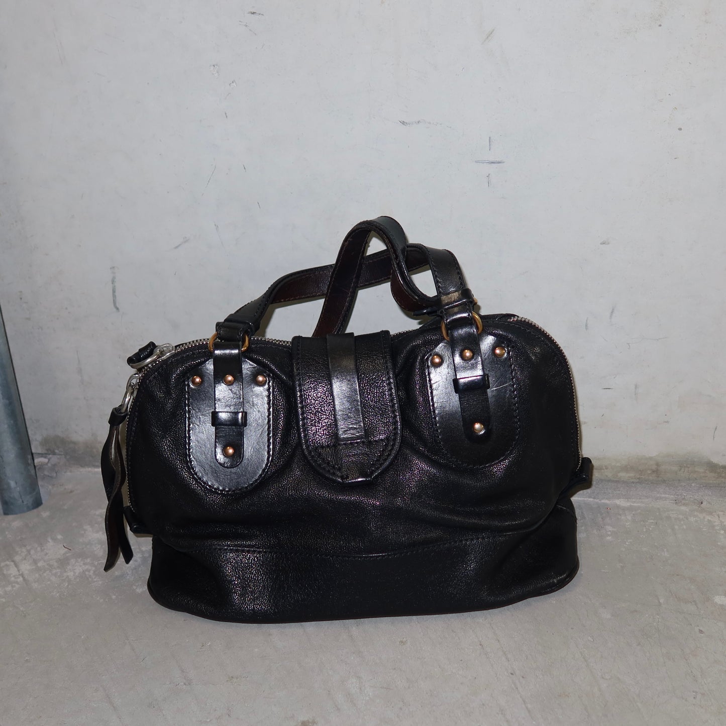 Chloé Black Leather Kerala Bowling Bag