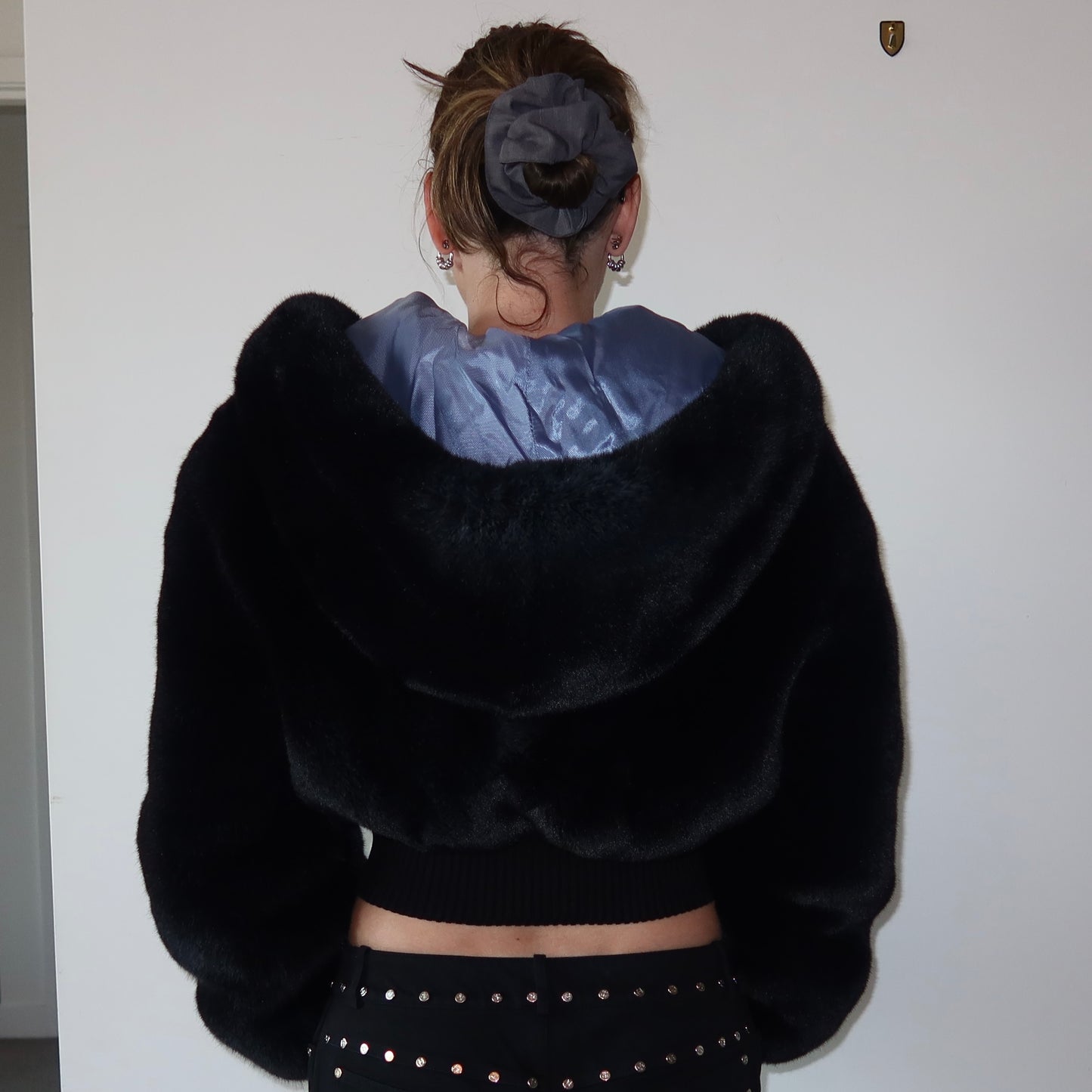 Moschino Faux Fur Cropped Jacket