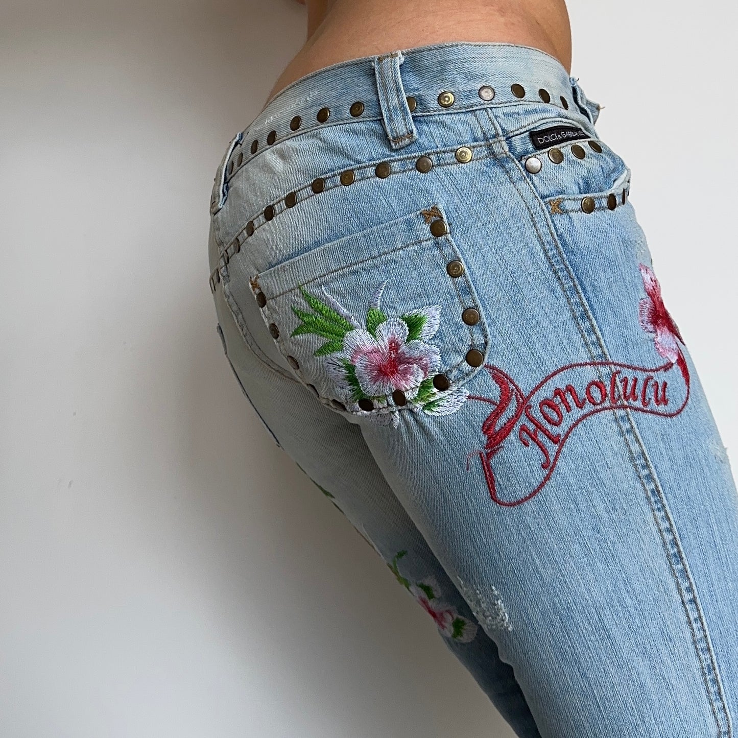 Dolce & Gabbana SS2005 Honolulu Embroidered Jeans