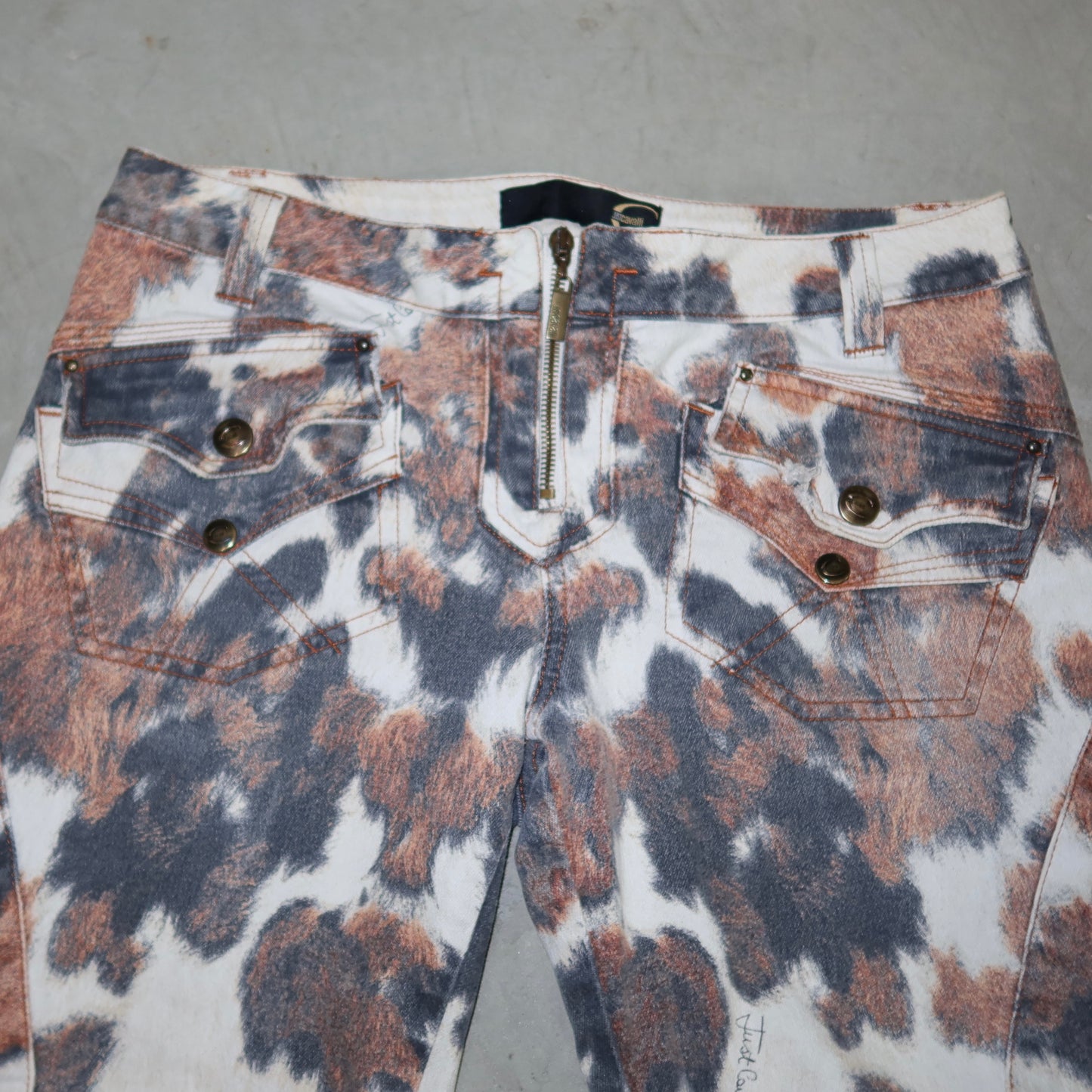 Just Cavalli Cow Print Capris