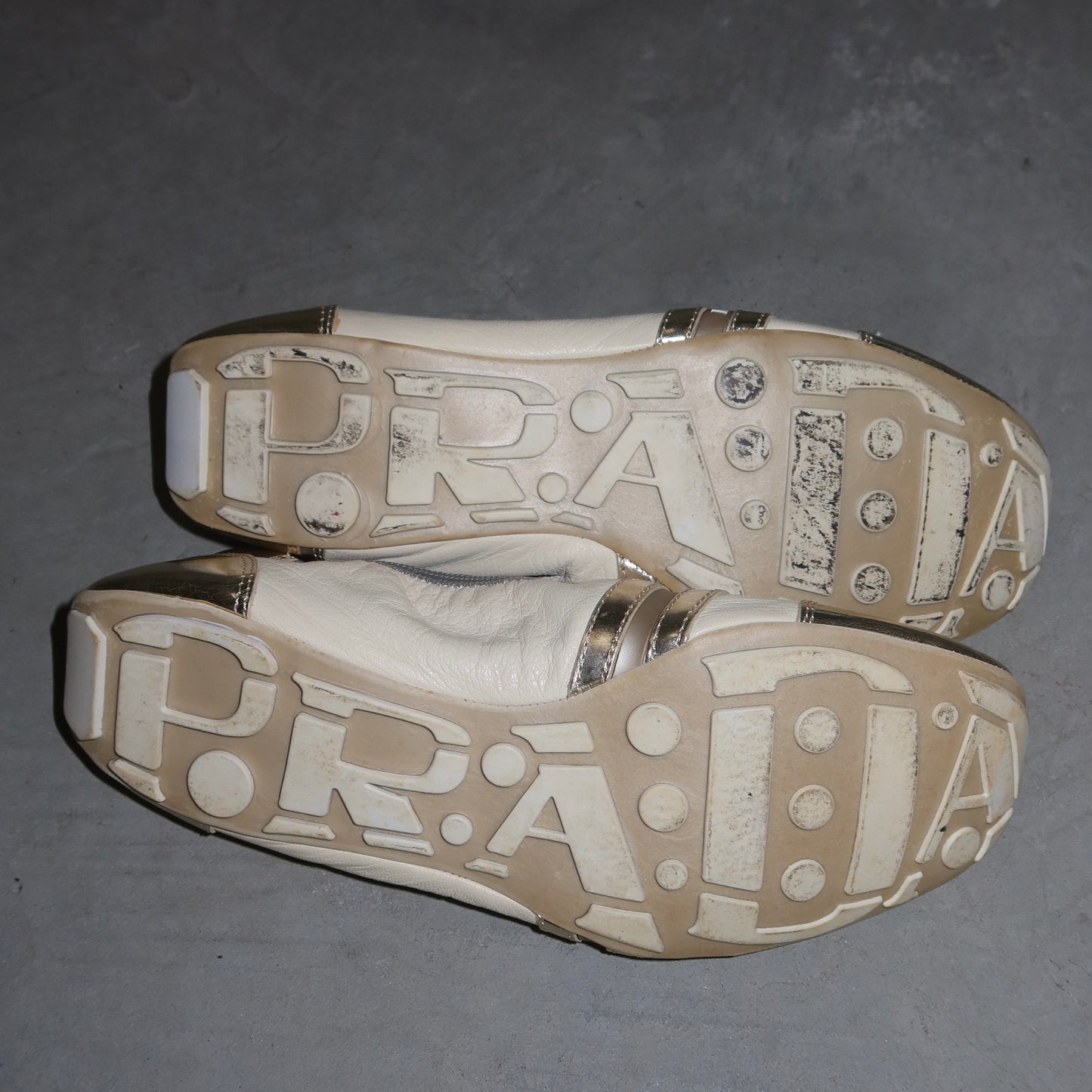 Prada Sport Gold Flats (36)