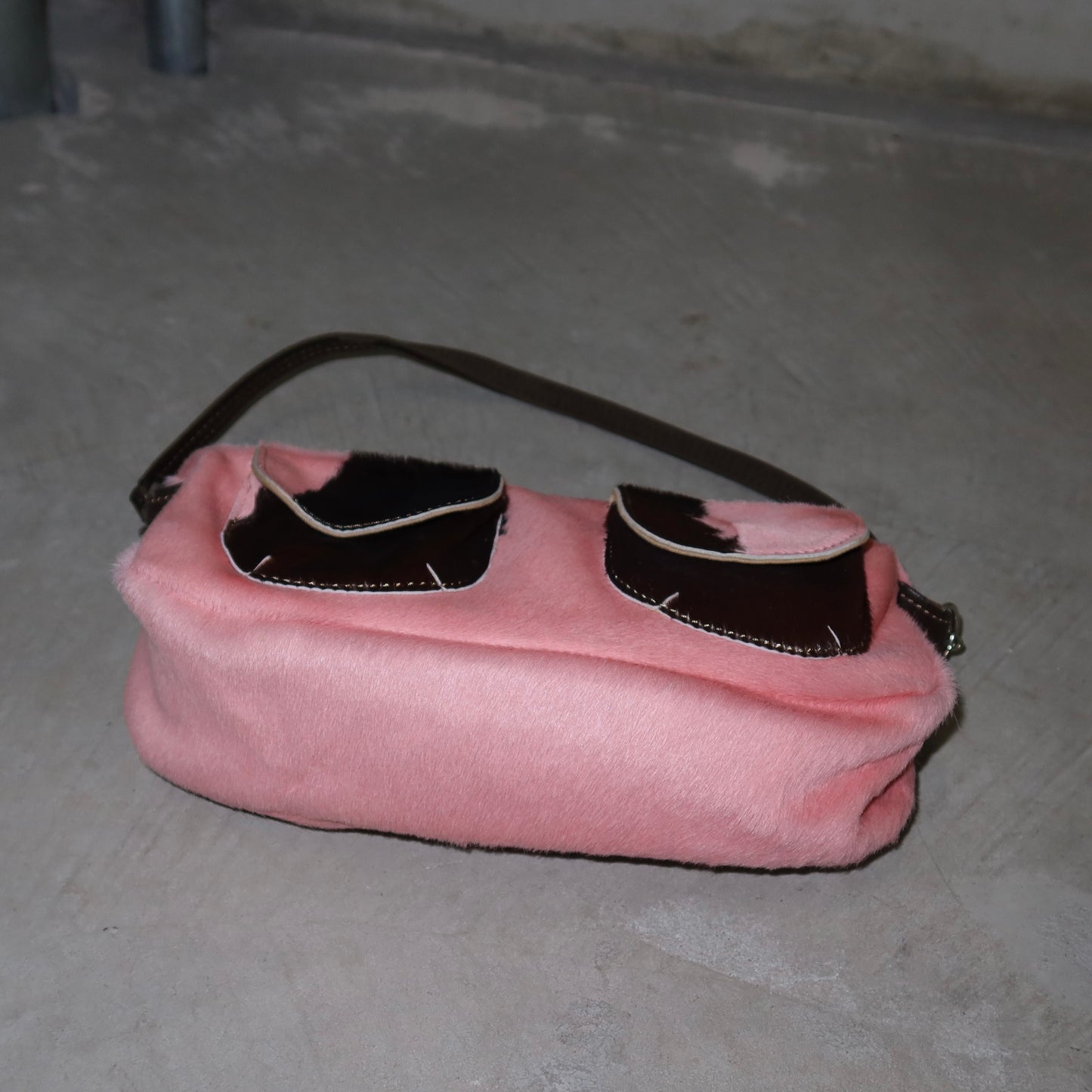Vintage Pink Cowhide Bag