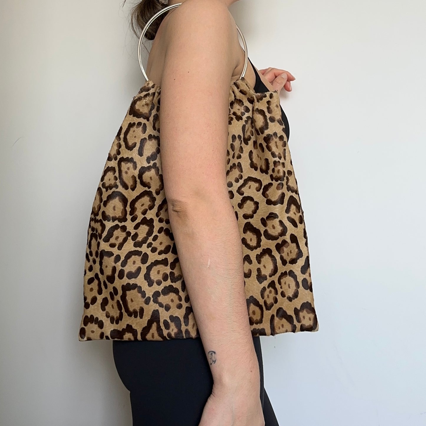Fendi Cowhide Leopard Print Tote