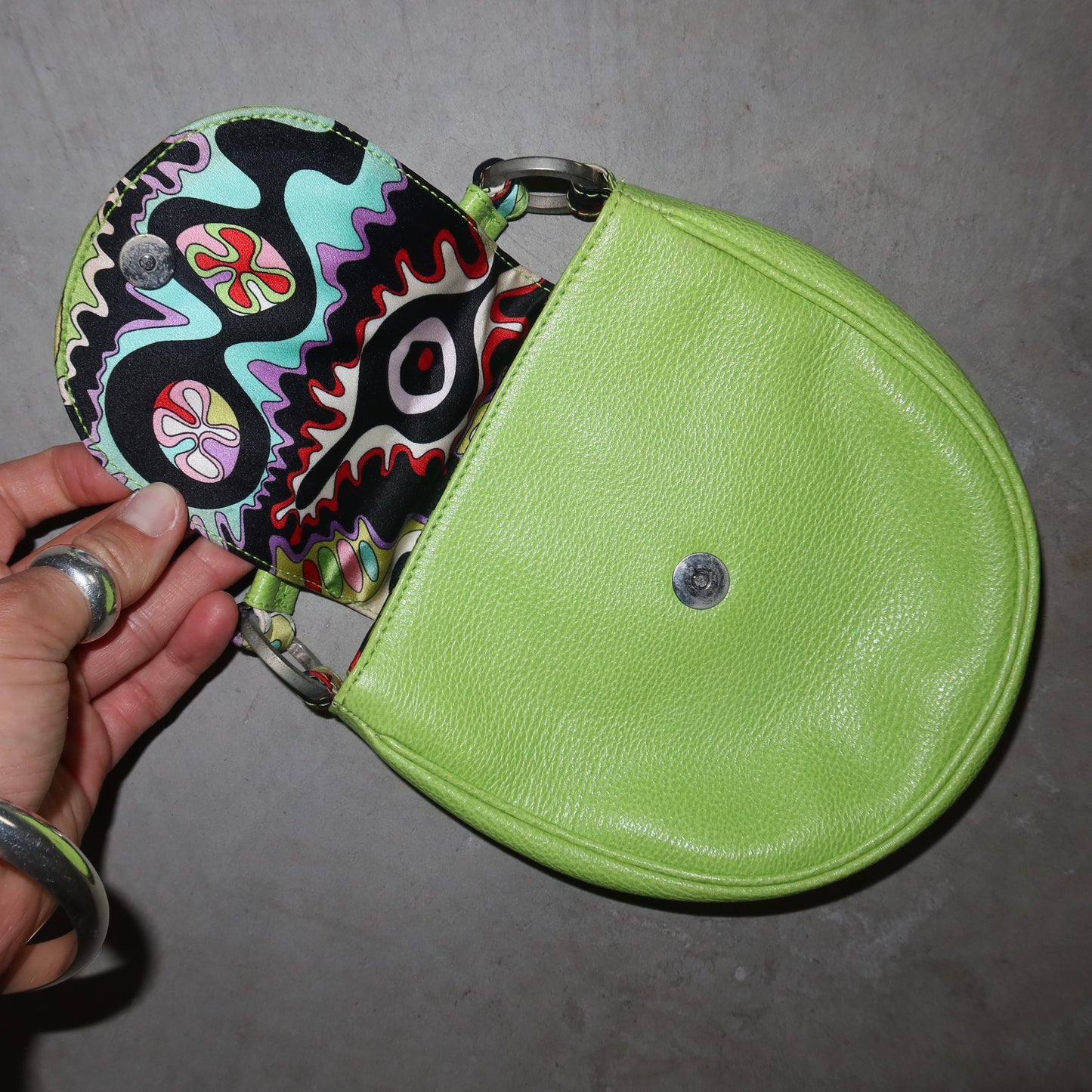 Emilio Pucci Rare Green Leather Micro Bag
