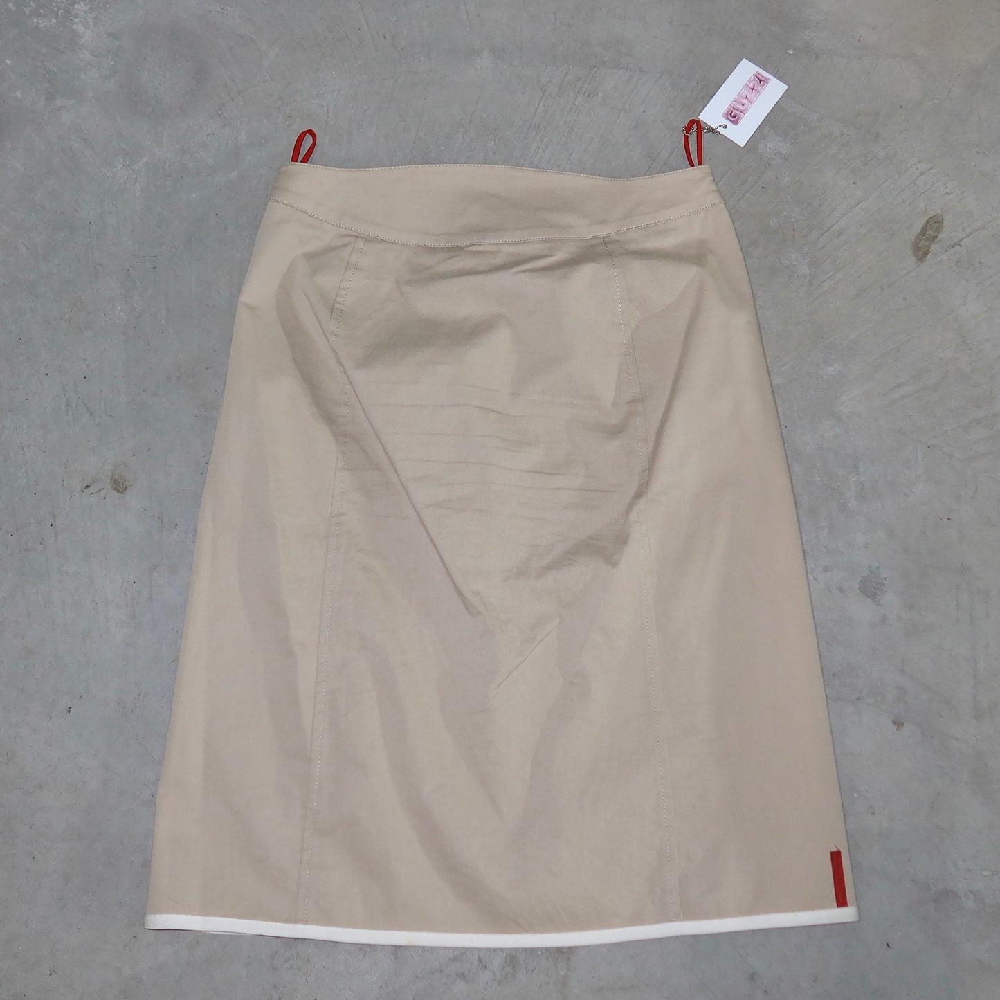 Prada Sport Beige Double Zips Skirt