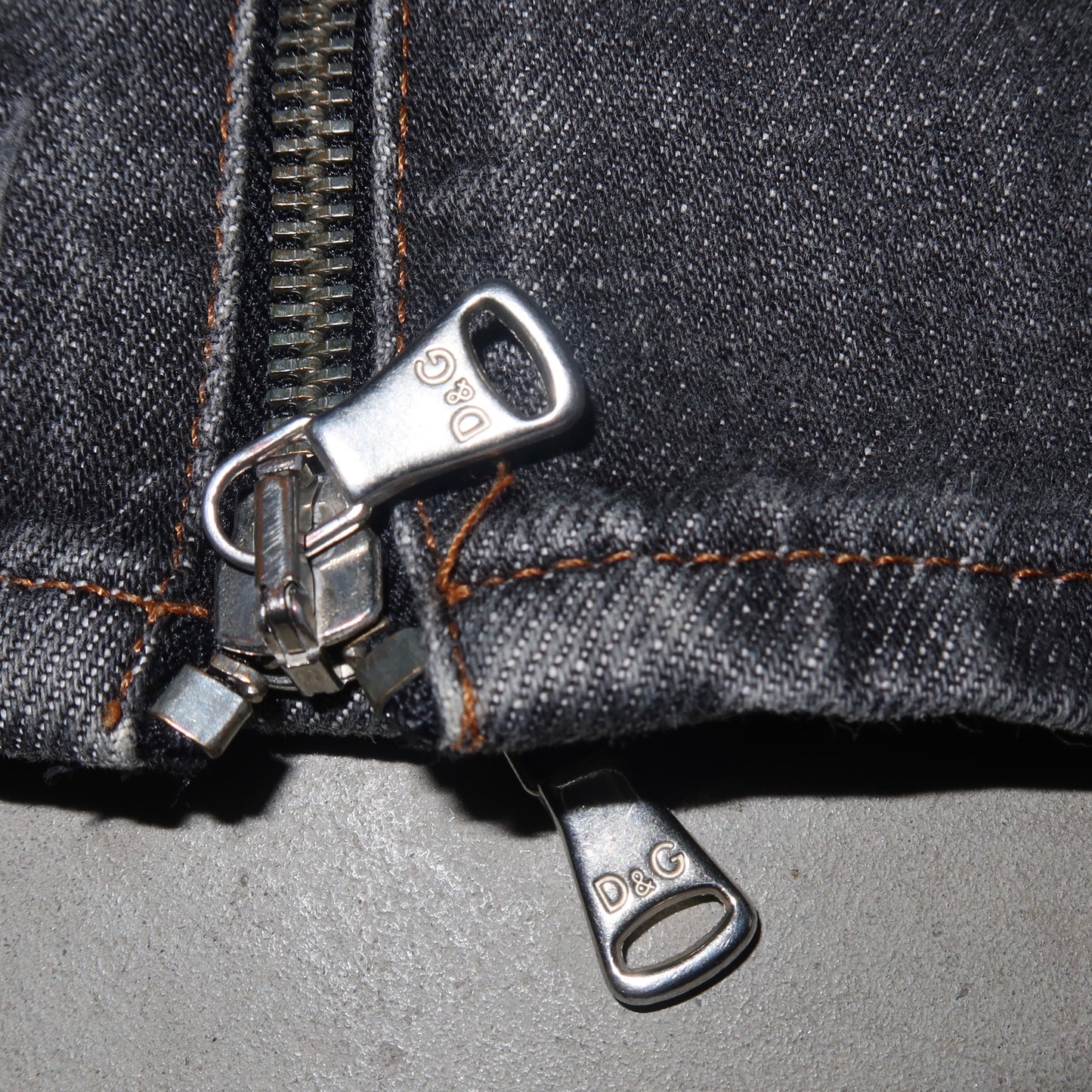 D&G 2004 Zips Denim Mini Skirt