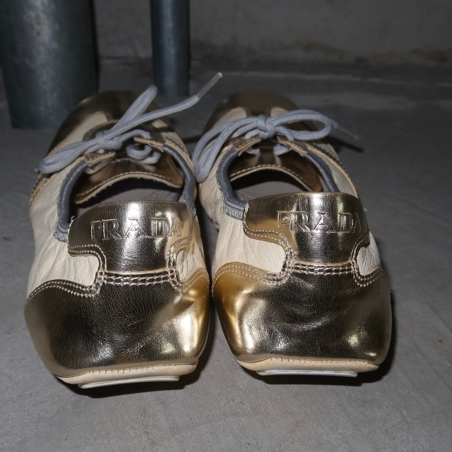 Prada Sport Gold Flats (36)