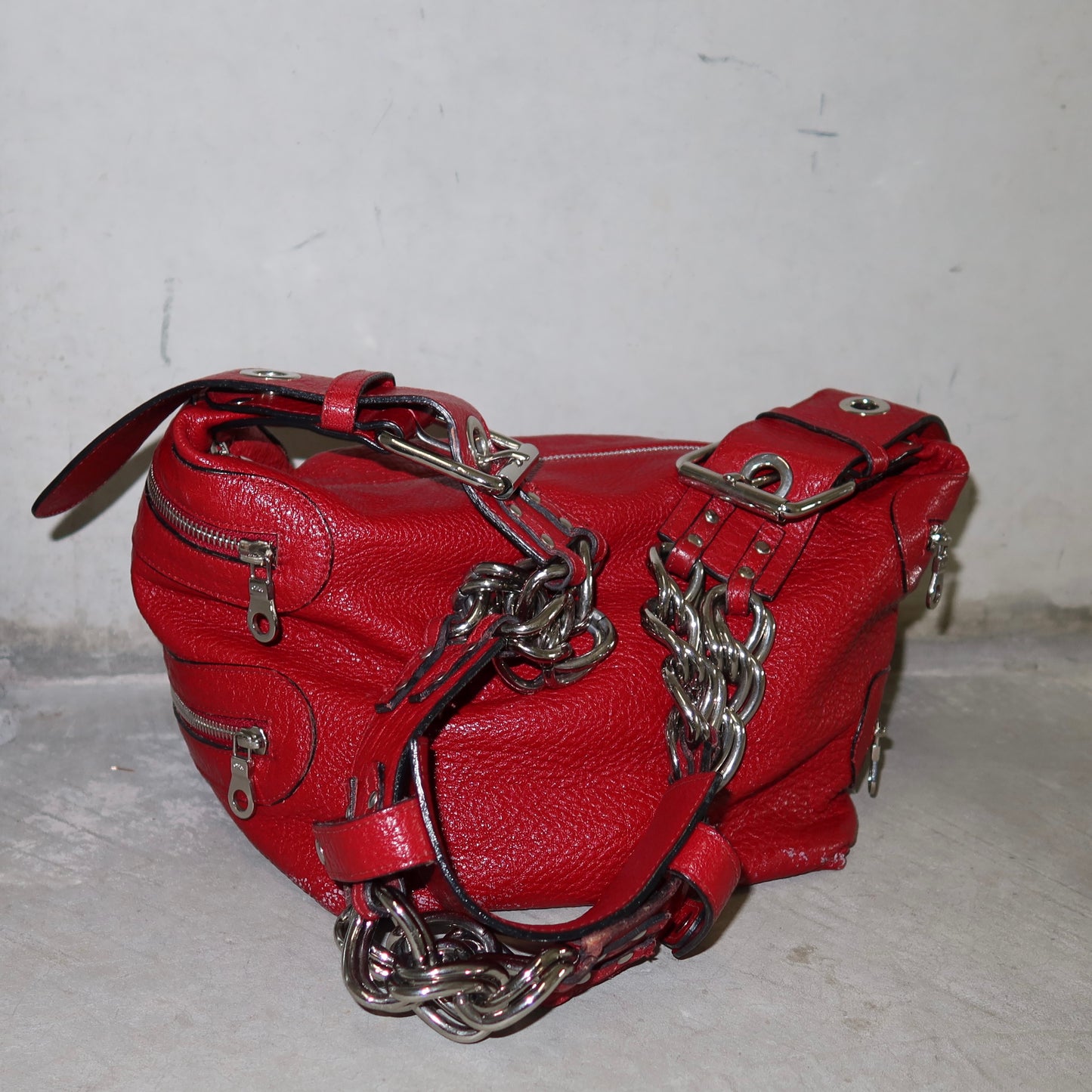 Chloé AW2003 Red Chain Handle Camera Bag