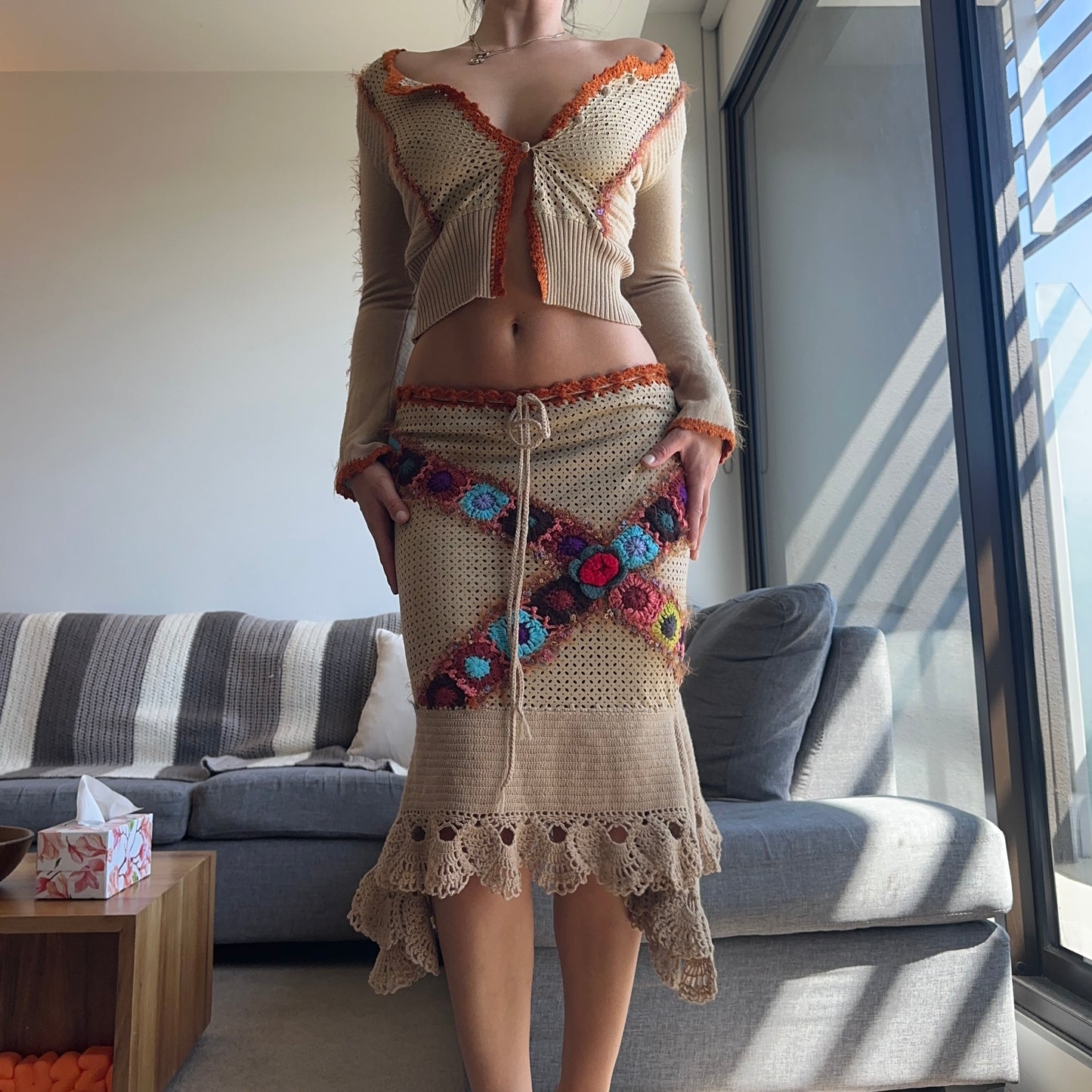 See By Chloé Crotchet & Suede Set