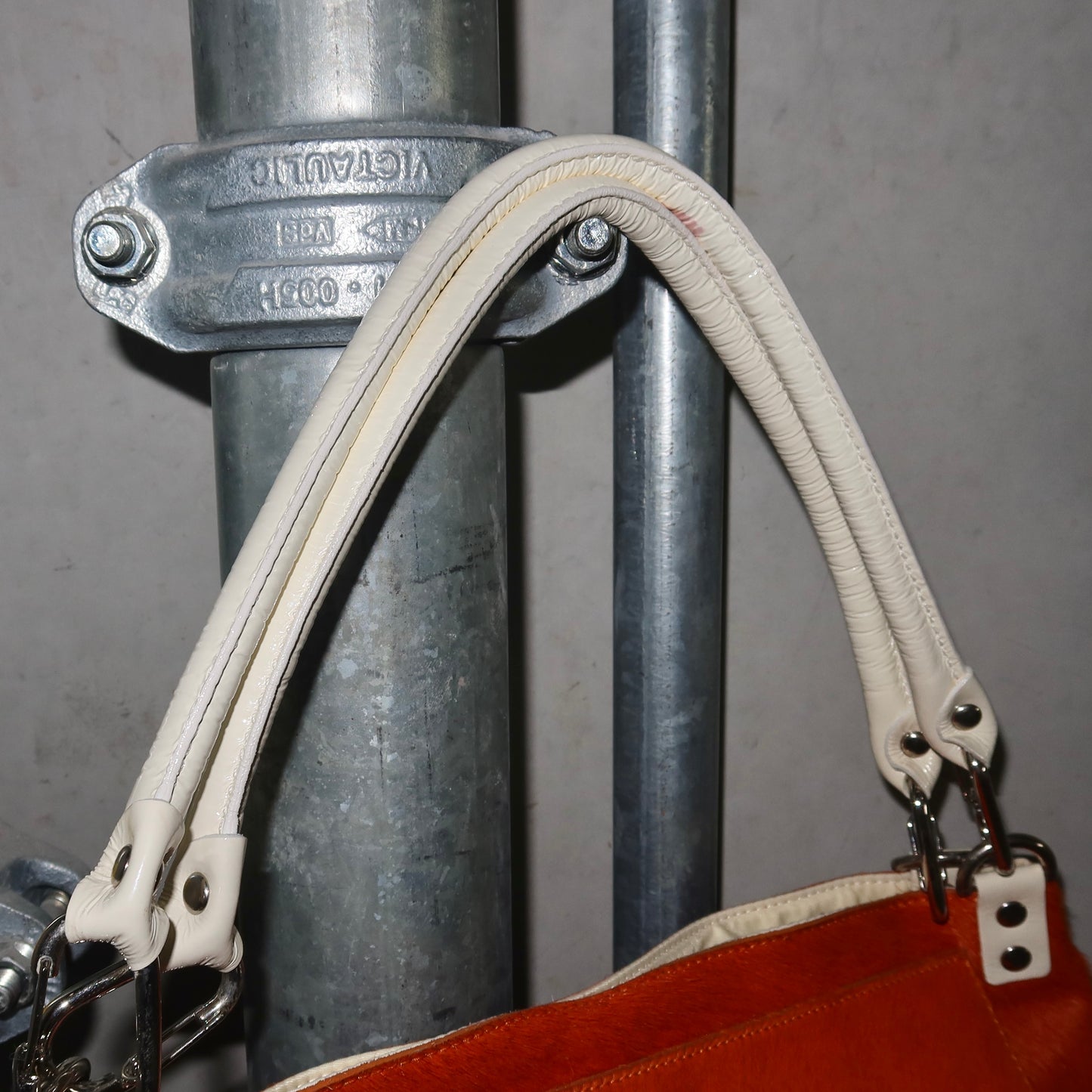 Vintage Orange Cowhide Bag