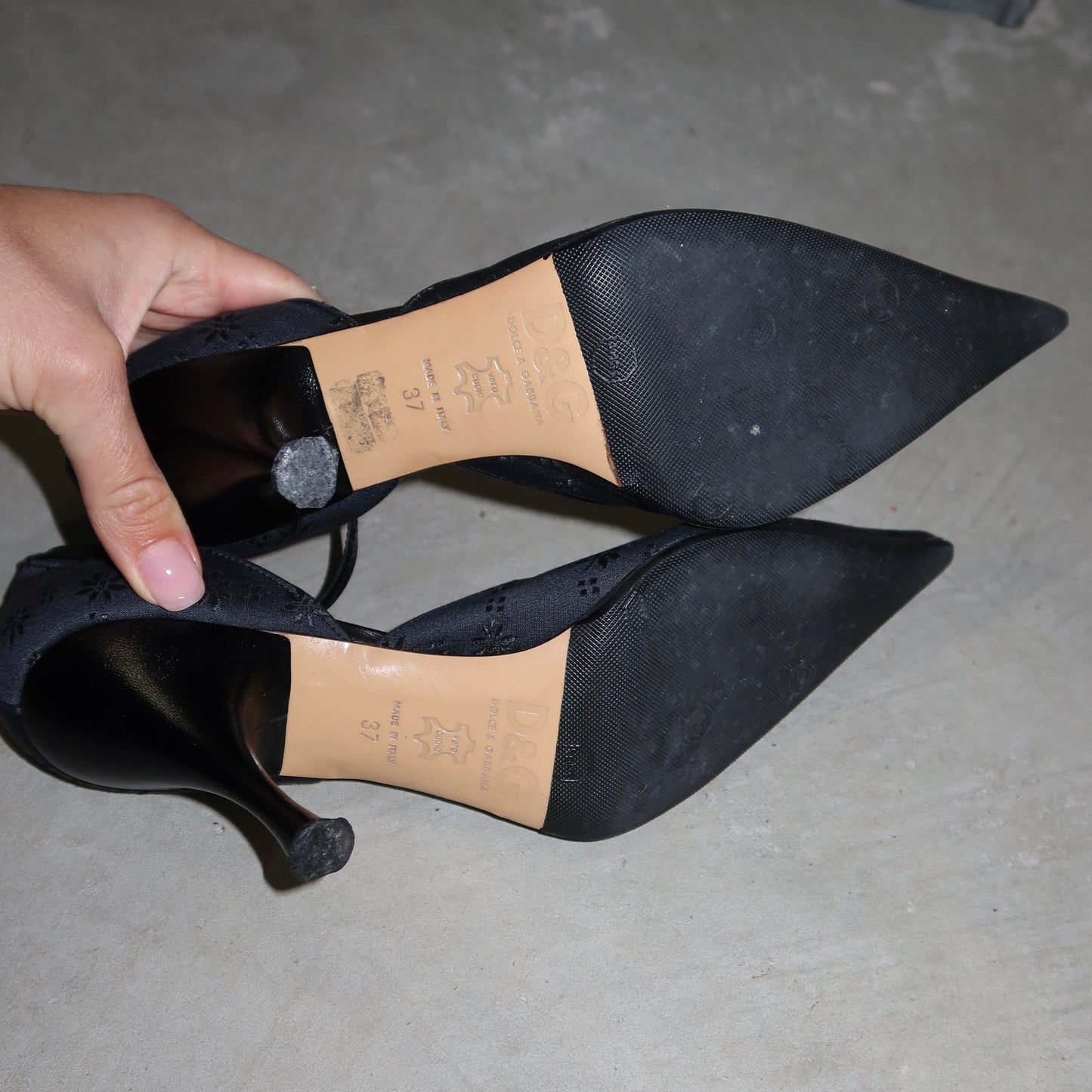 D&G Satin Floral Heels (37)