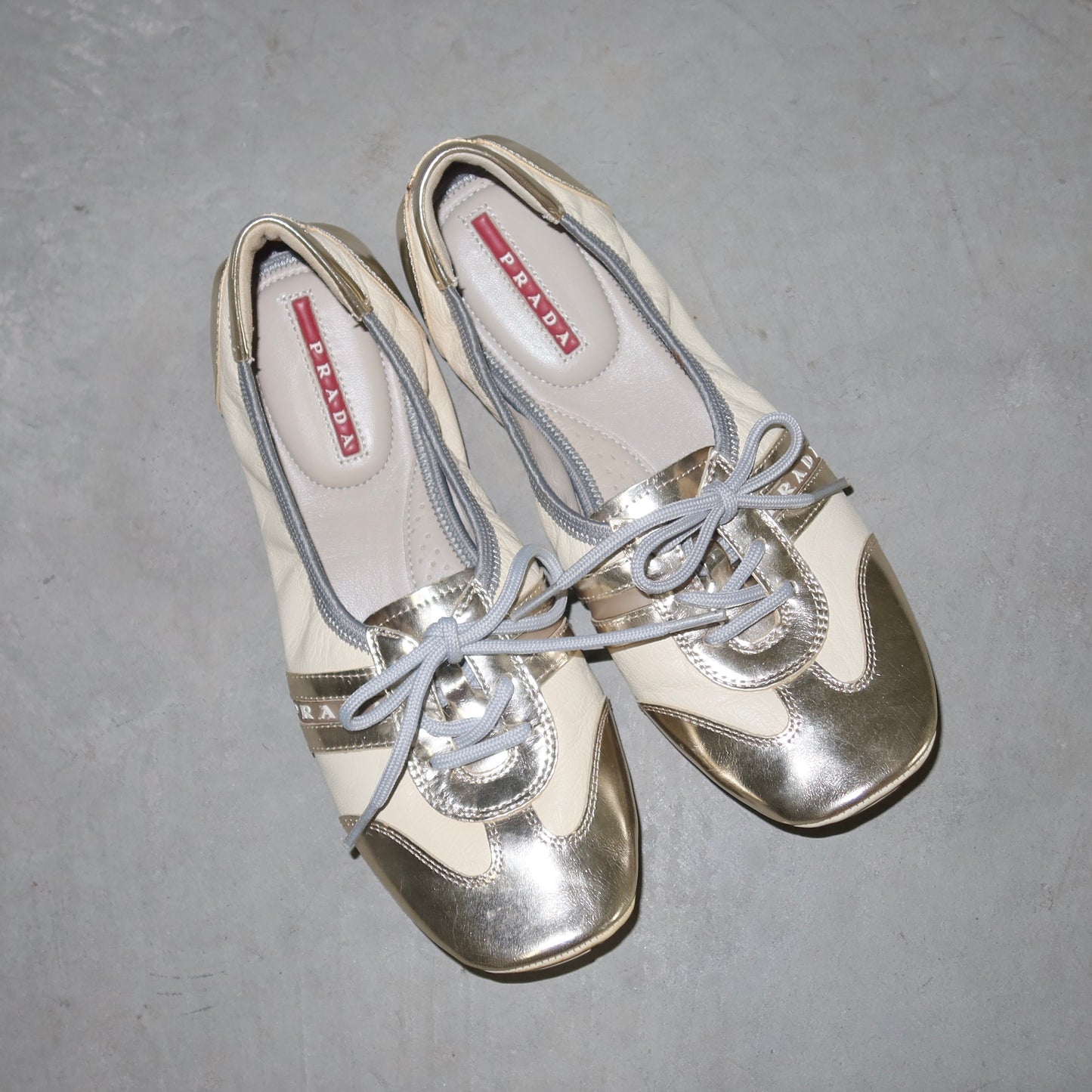 Prada Sport Gold Flats (36)