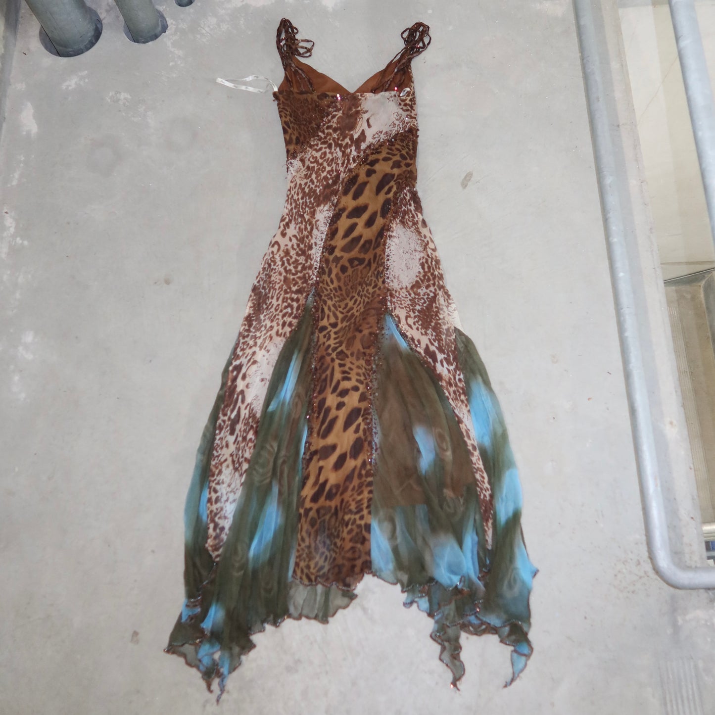 YVE London Silk Leopard Print Dress