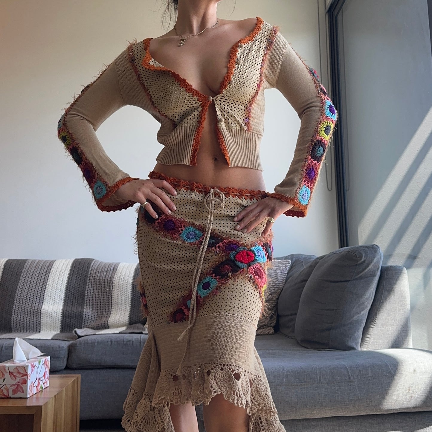 See By Chloé Crotchet & Suede Set