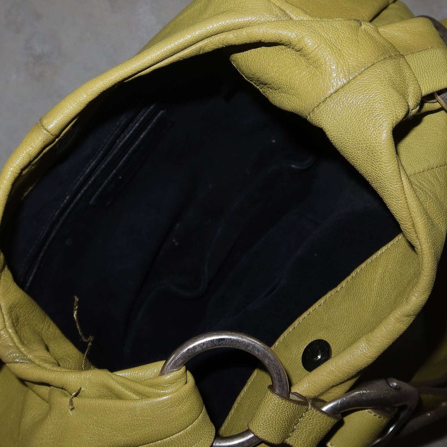 YSL Green Leather Nadja Bag
