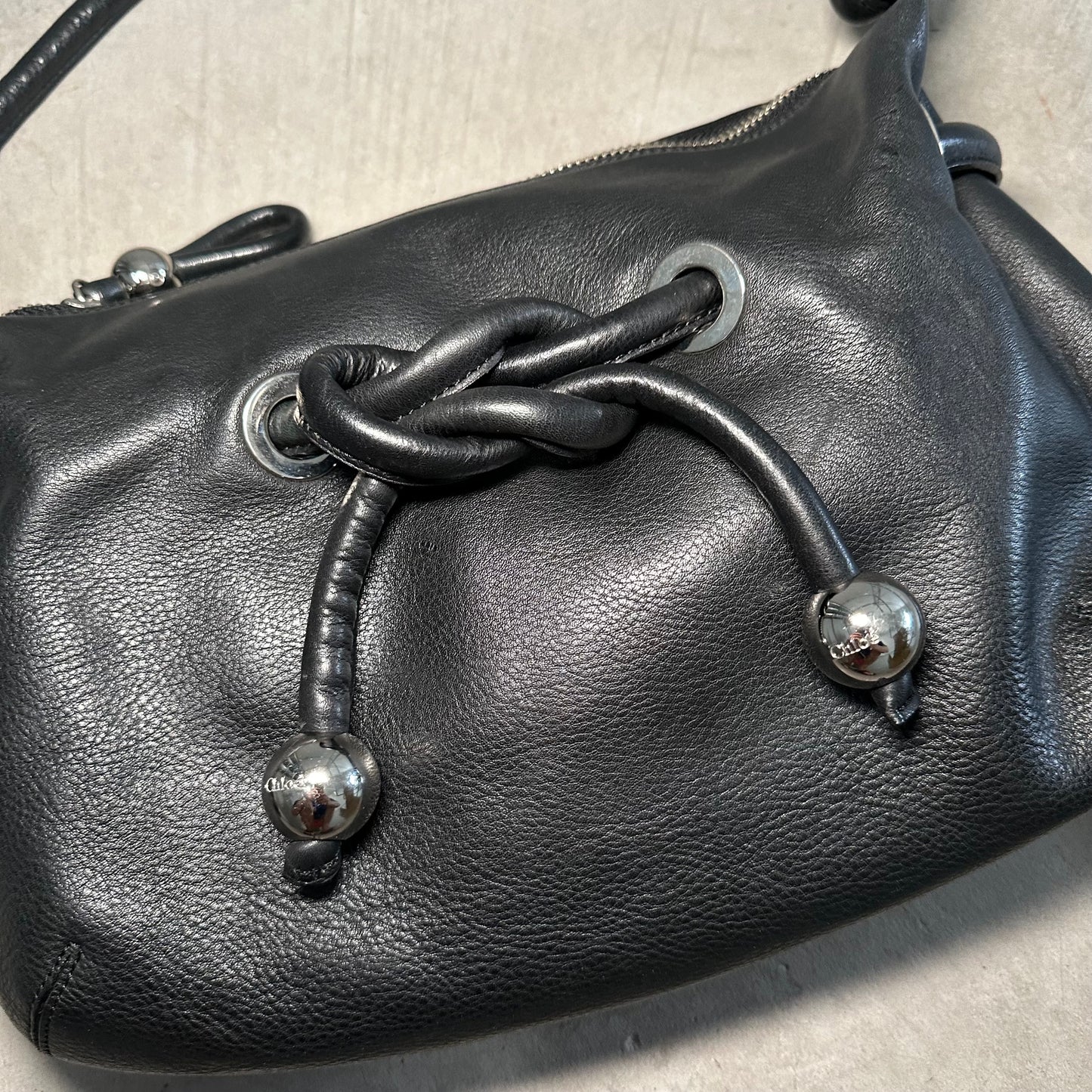 Chloe Black Leather Knots Bag