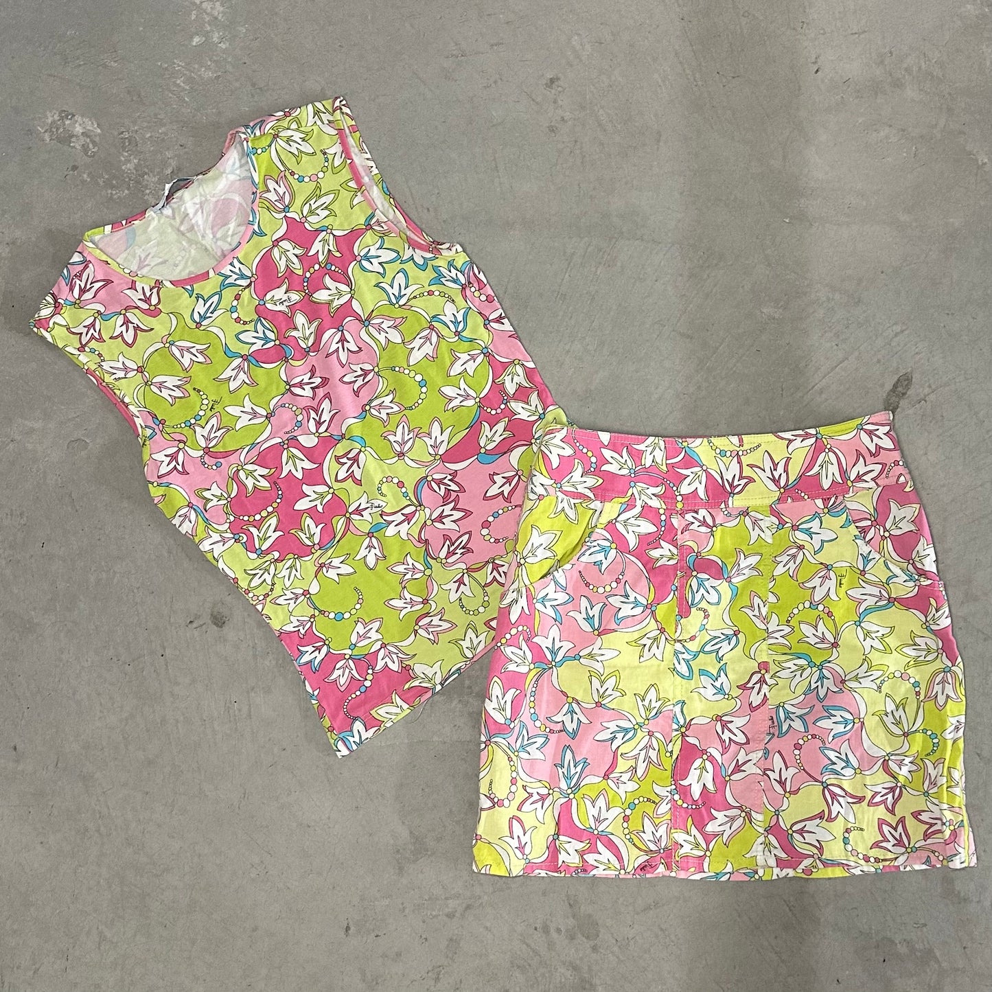 Emilio Pucci Printed Mini Skirt Set
