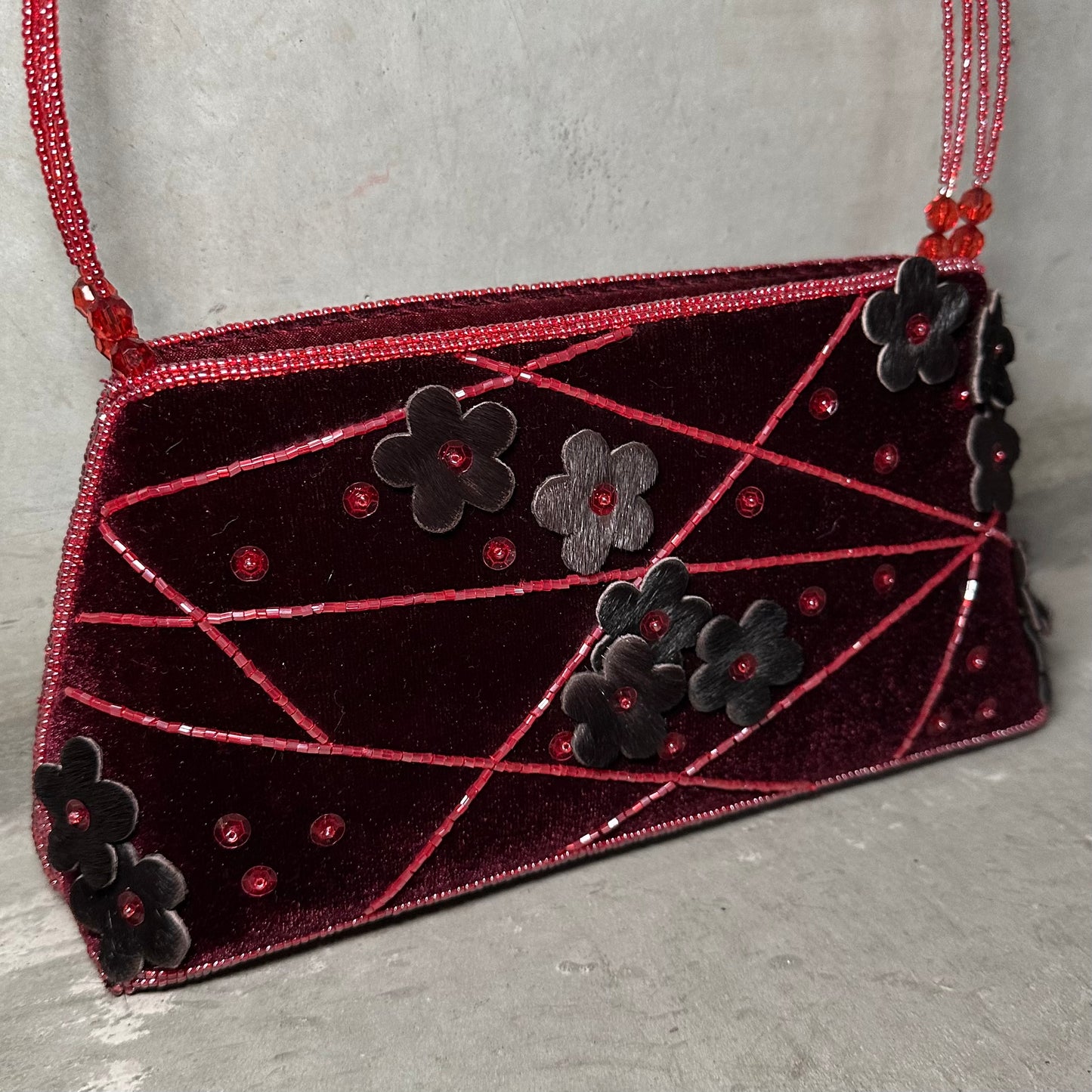 Vintage Velvet Embellished Bag
