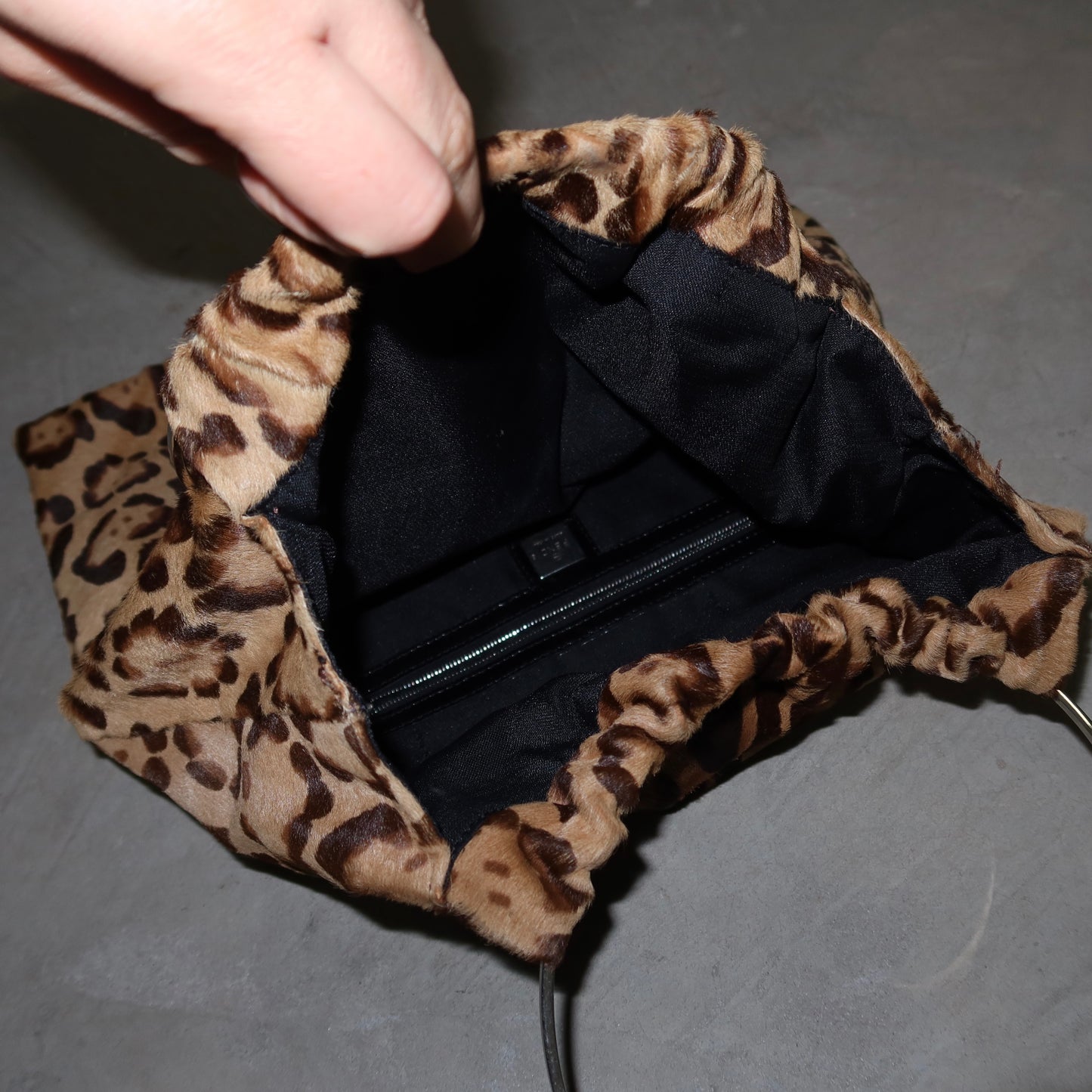 Fendi Cowhide Leopard Print Tote
