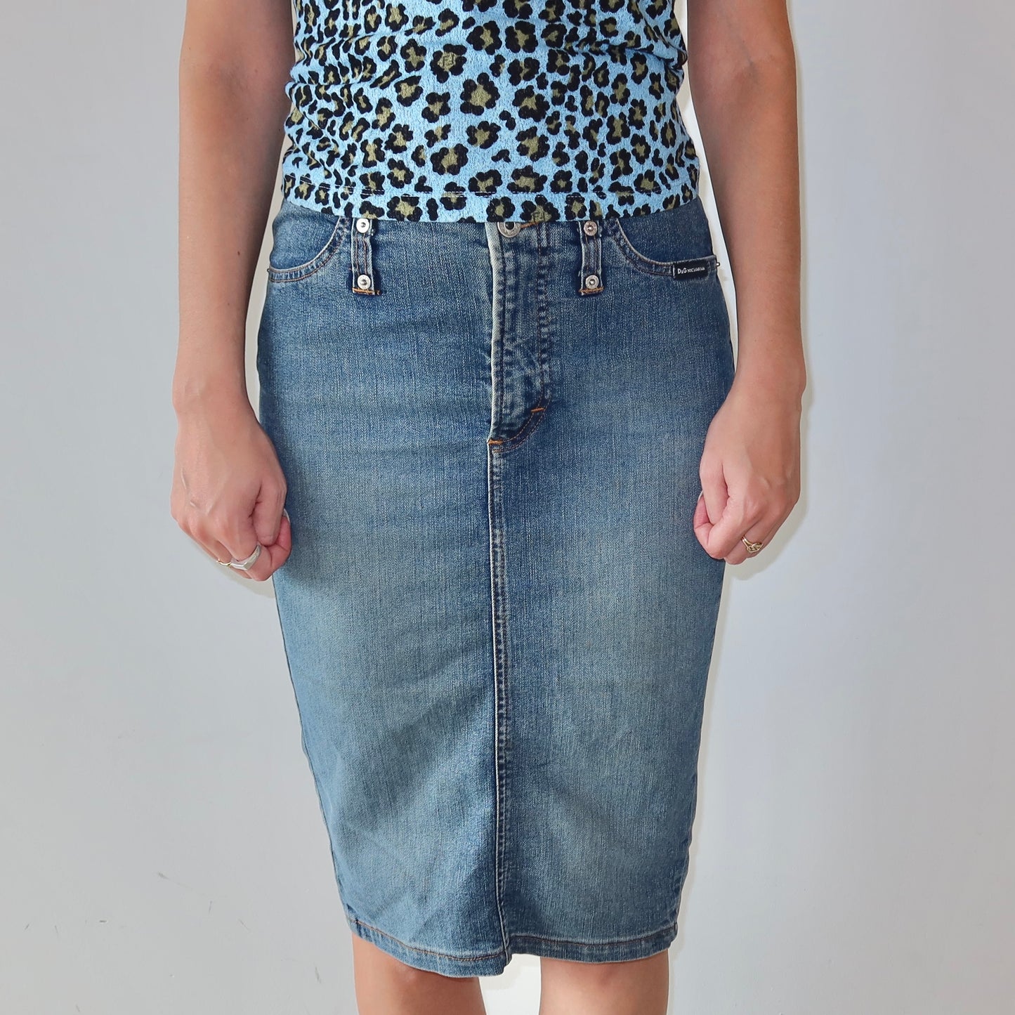 D&G Cut Out Midi Skirt