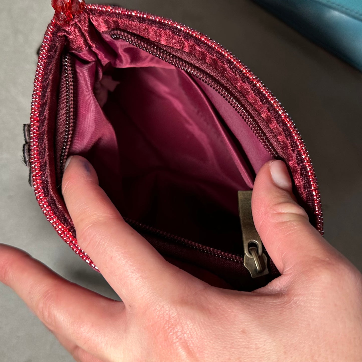 Vintage Velvet Embellished Bag