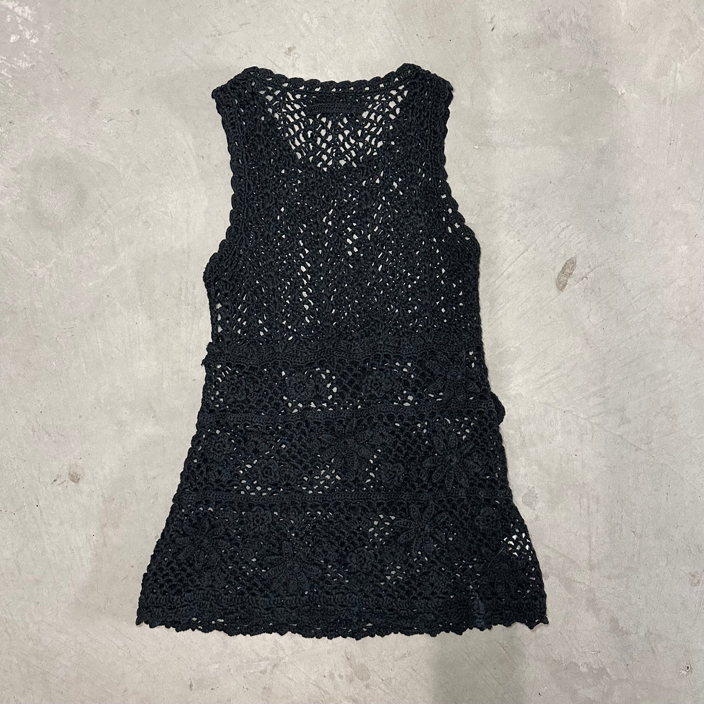 Jean Paul Gaultier Black Crotchet Micro Dress