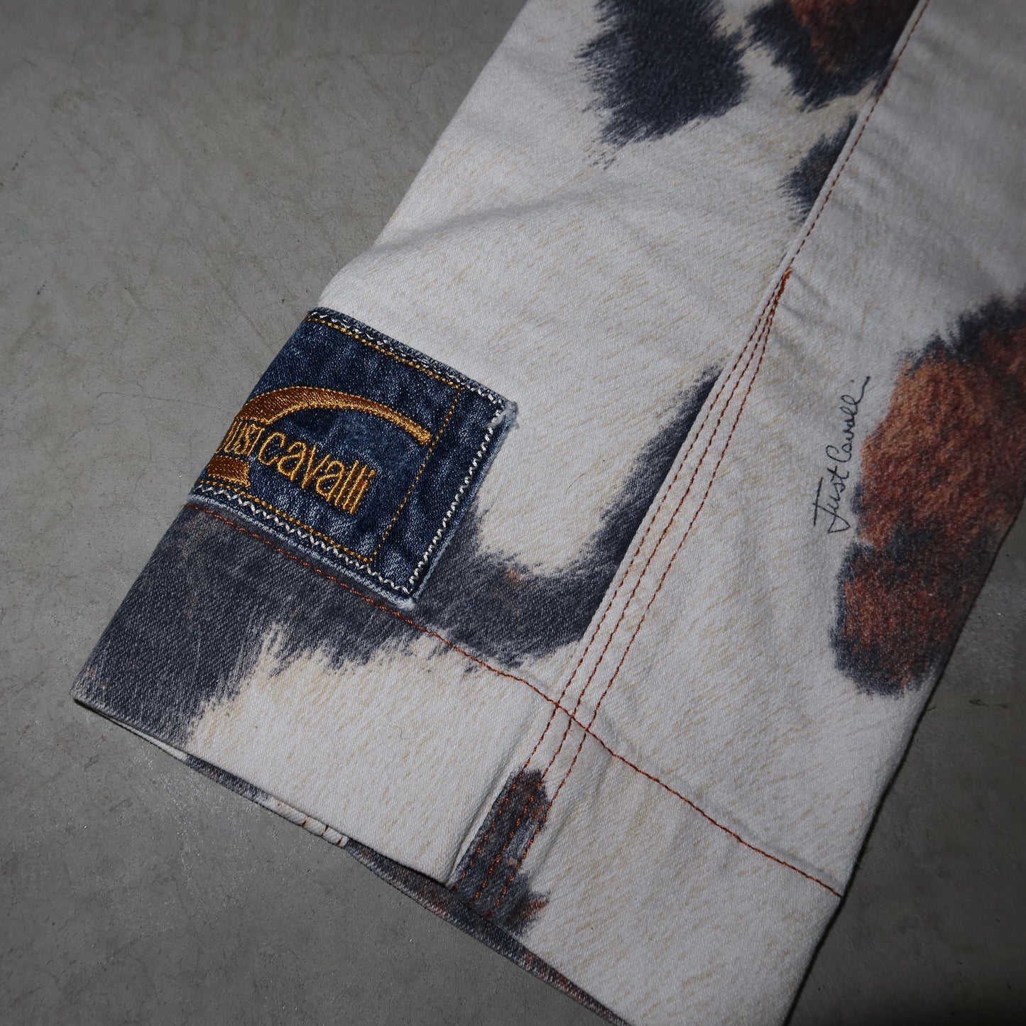 Just Cavalli Cow Print Capris