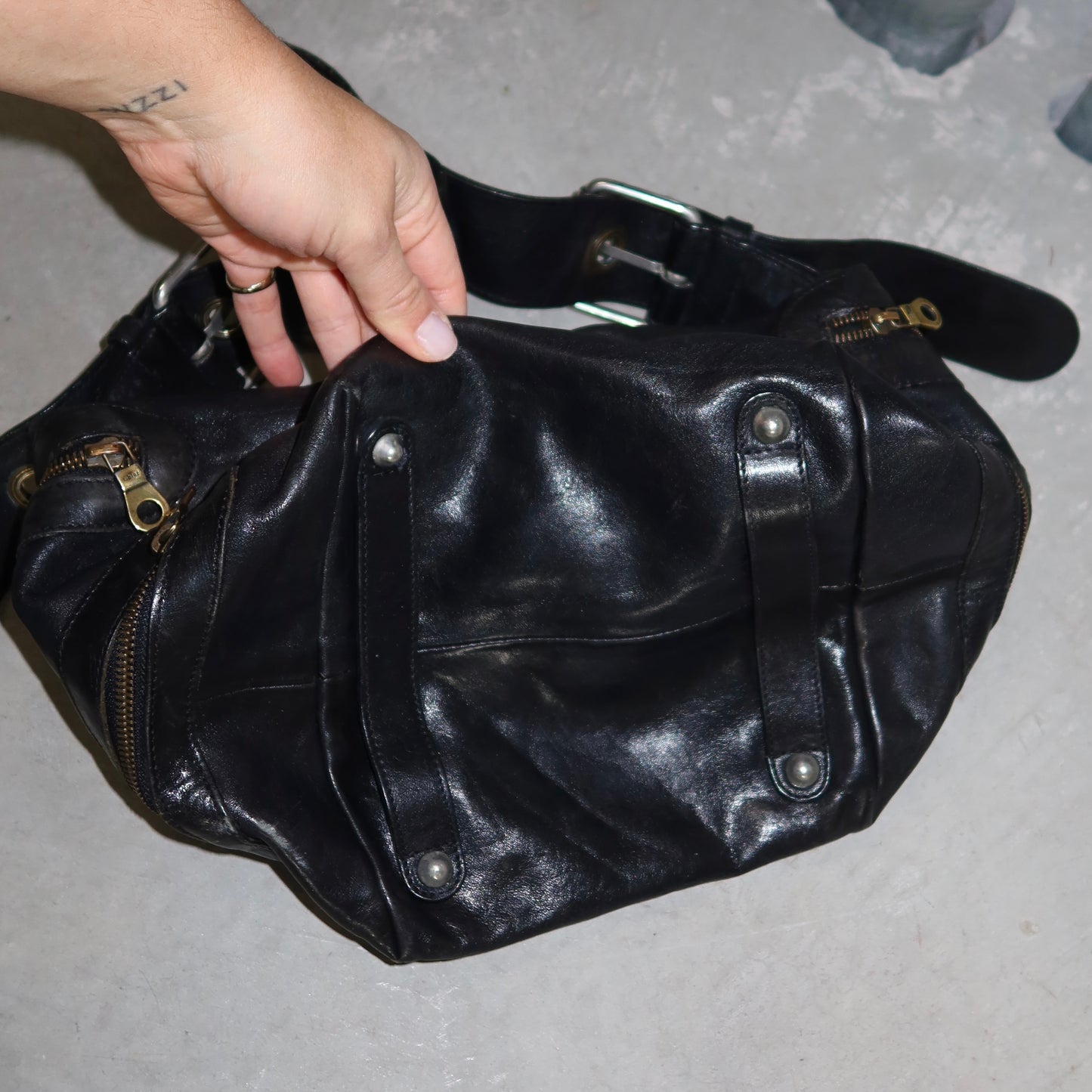 Chloé AW2003 Black Leather Camera Bag