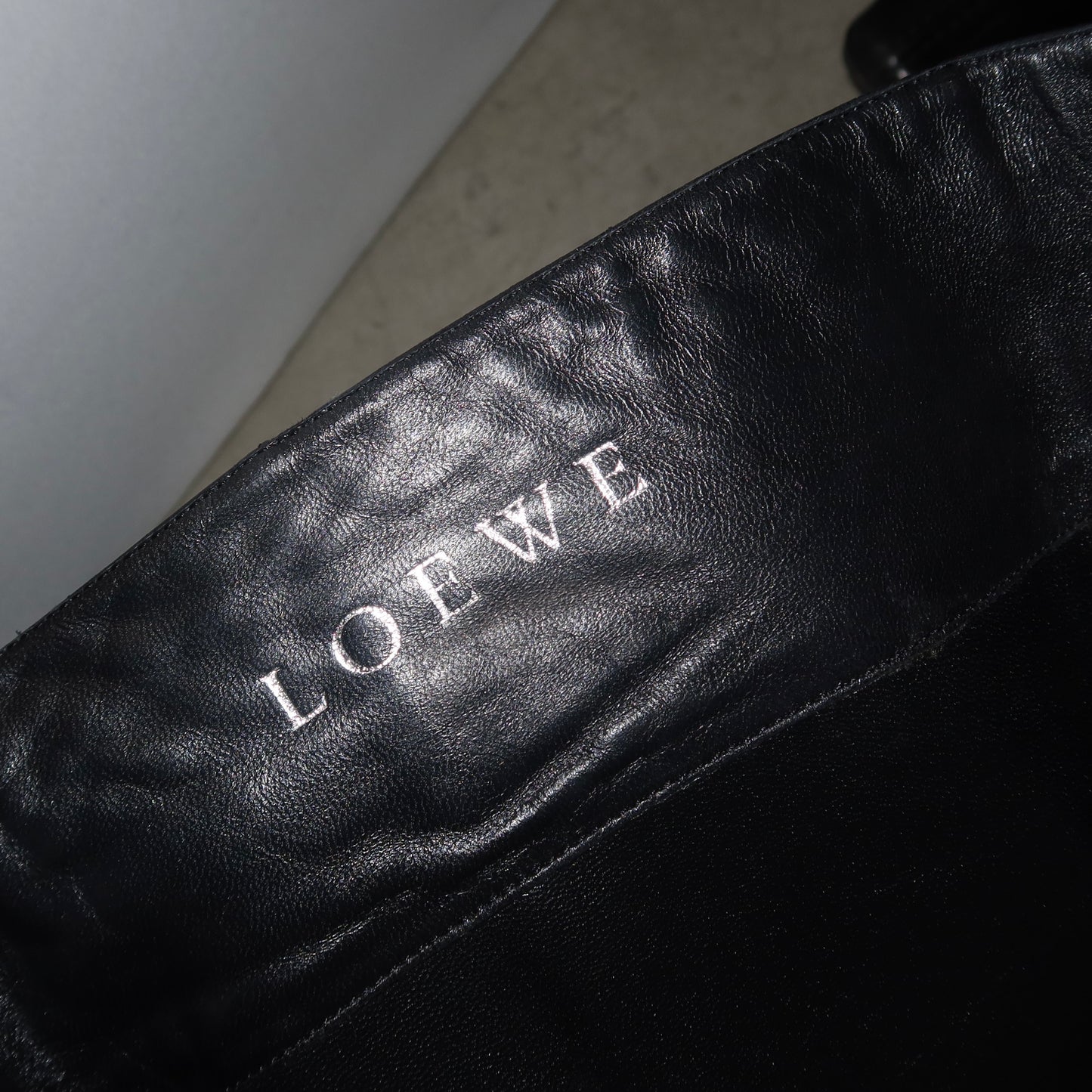 Loewe Black Leather Boots (37)