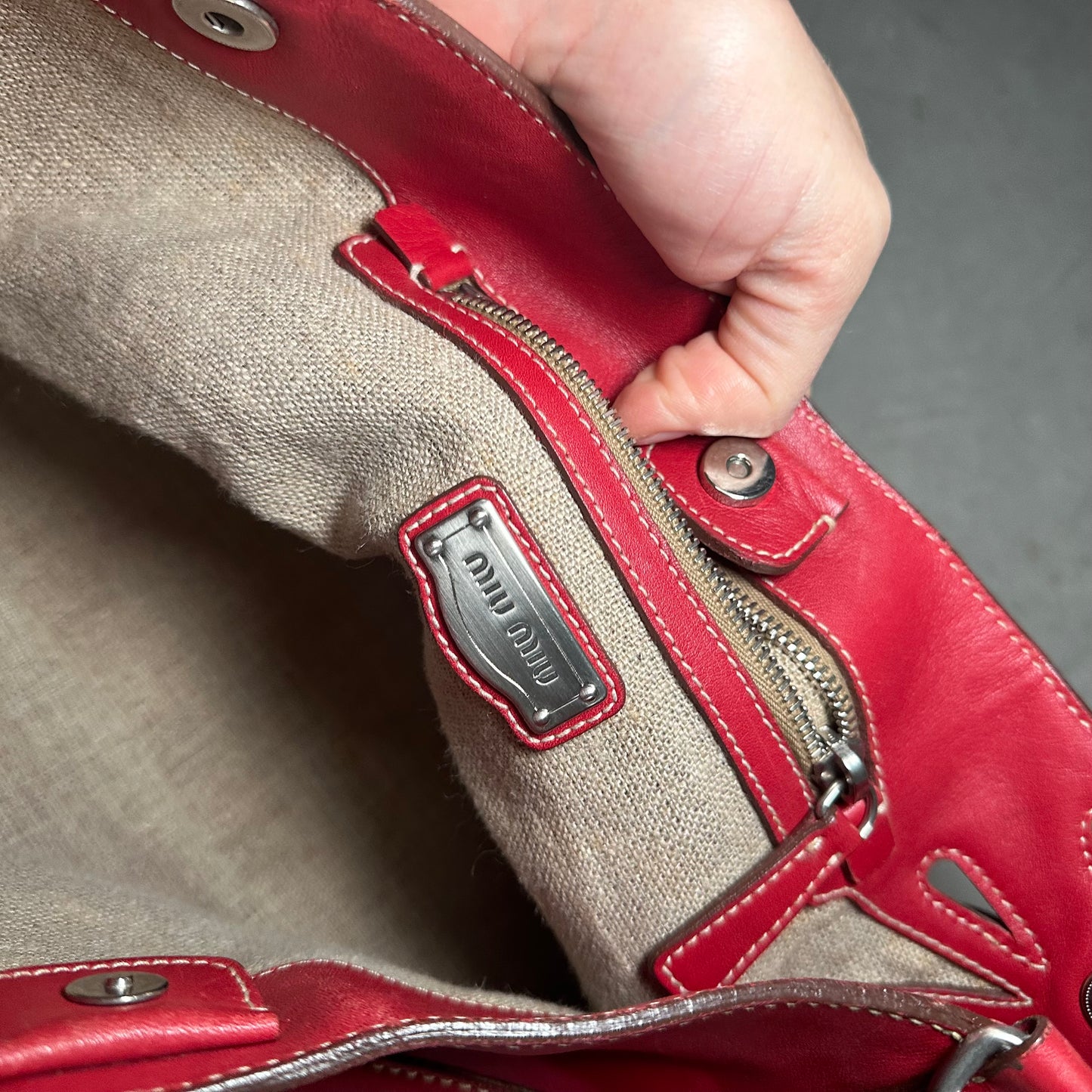Miu Miu Rare Red Leather Bag