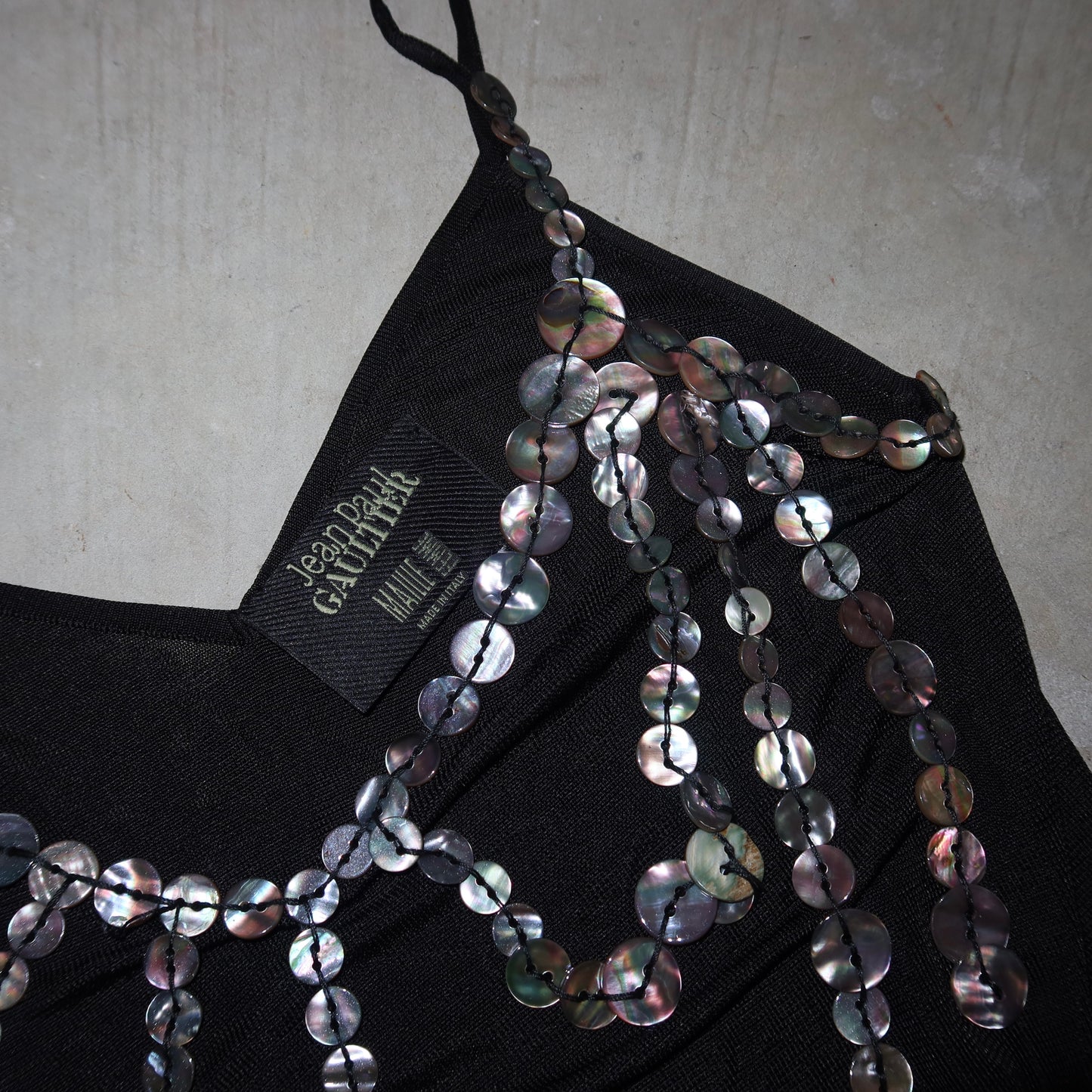 Jean Paul Gaultier Mother of Pearl Button Tank