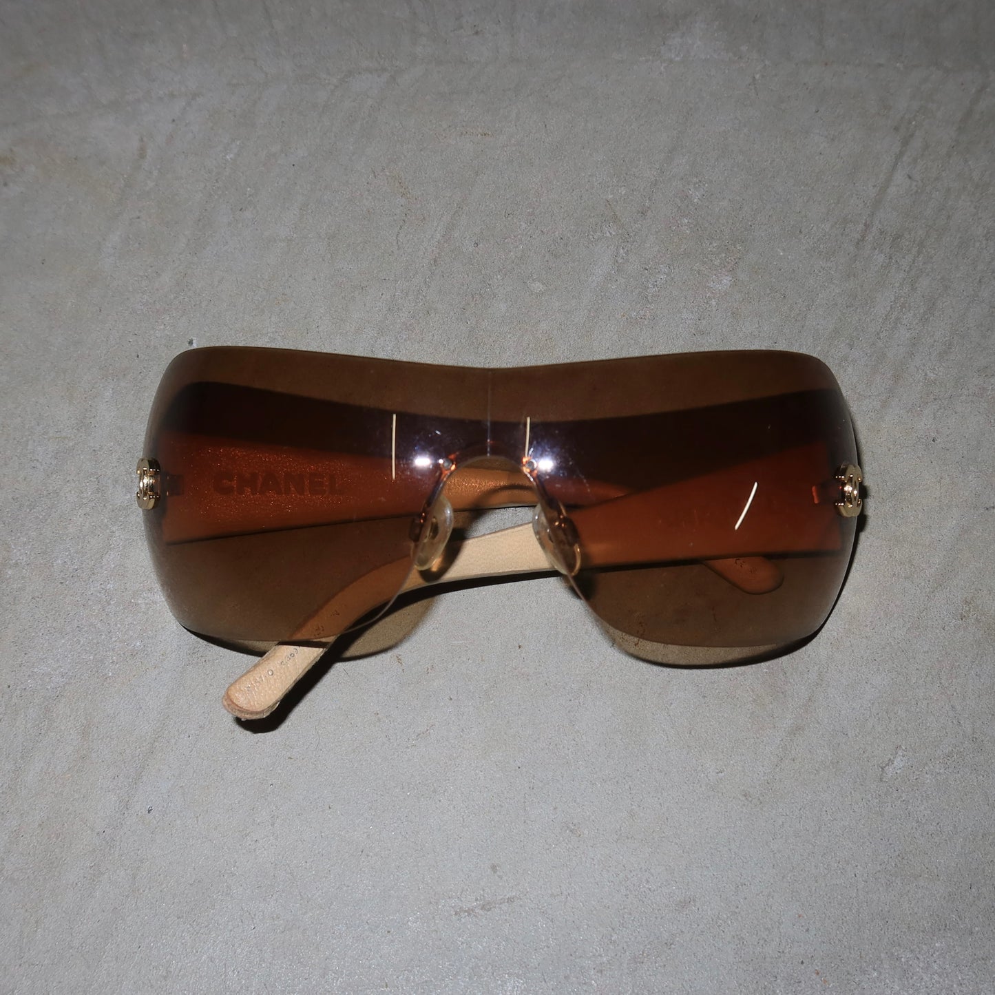 Chanel Brown Tinted Oversized Sunglasses