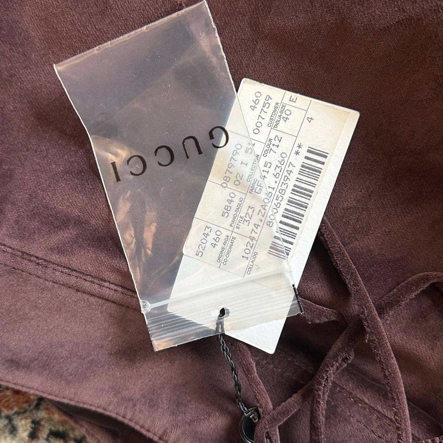 Gucci AW2002 Brown Velvet Midi Skirt (BNWT)