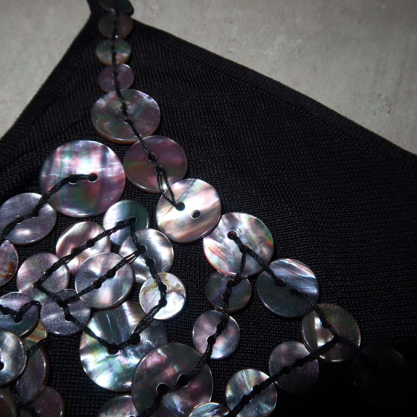 Jean Paul Gaultier Mother of Pearl Button Tank