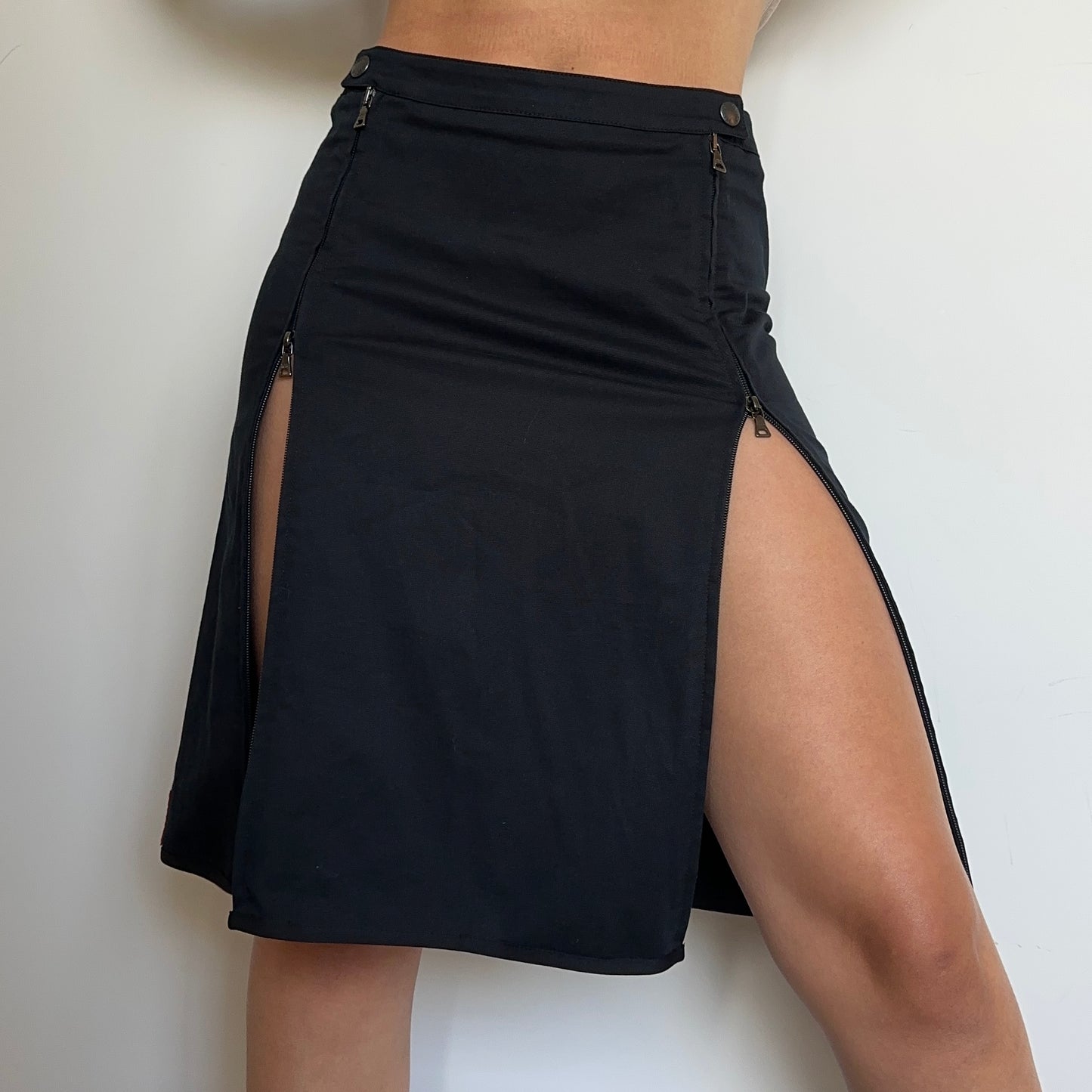 Prada Sport Navy Double Zip Skirt