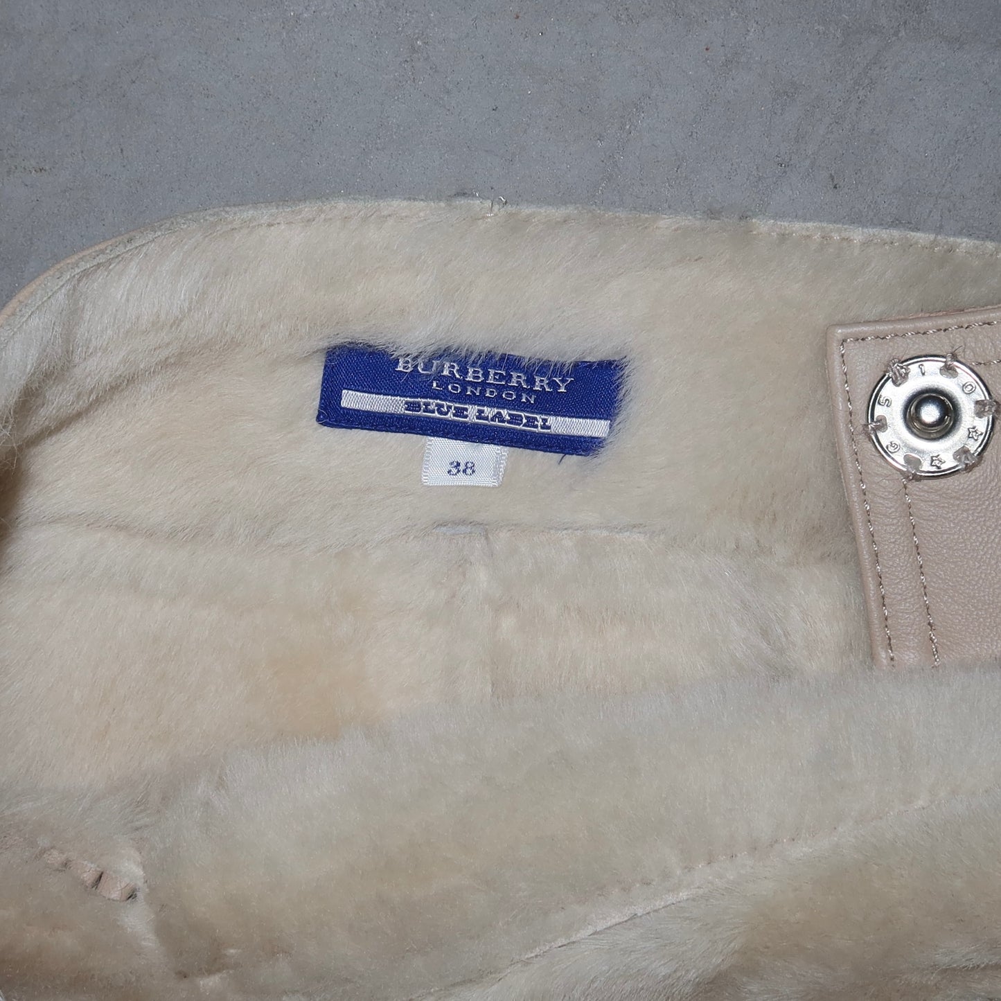 Burberry Leather and Shearling Mini Skirt
