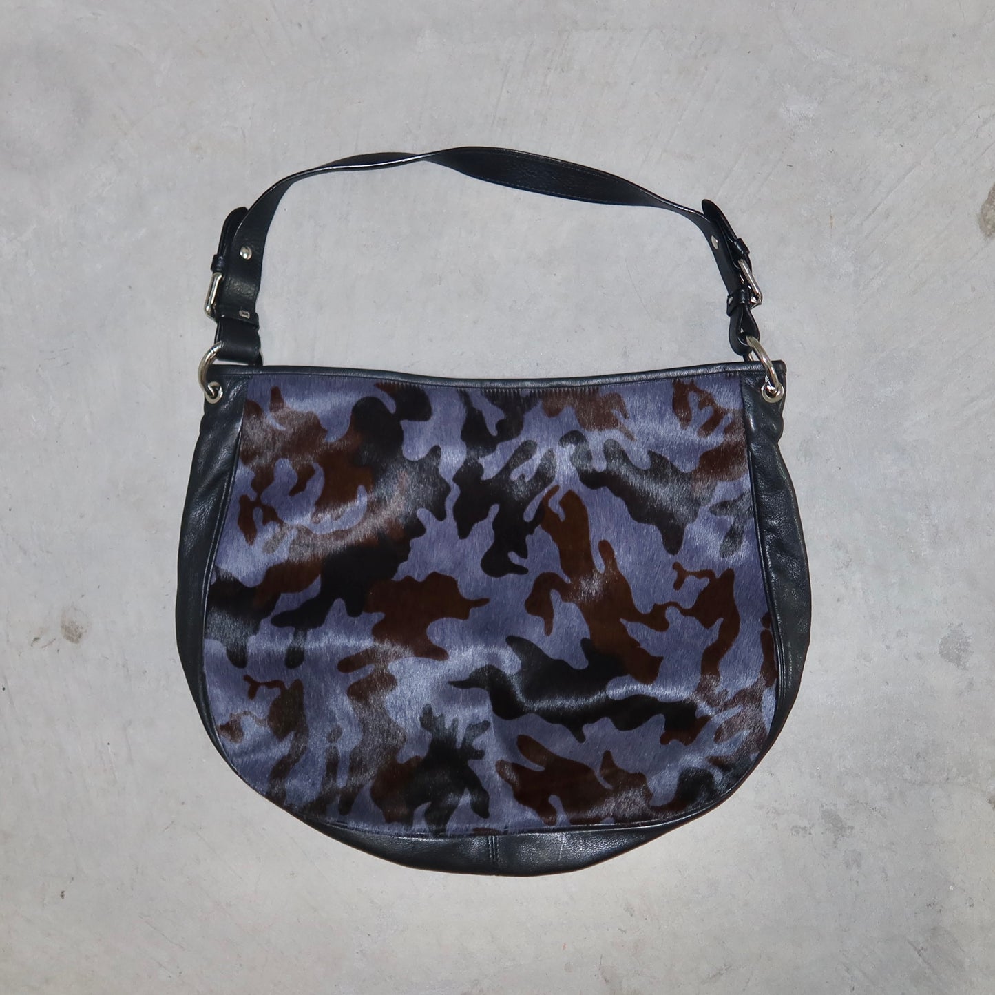 Vintage Italian Made Cowhide Camo Bag