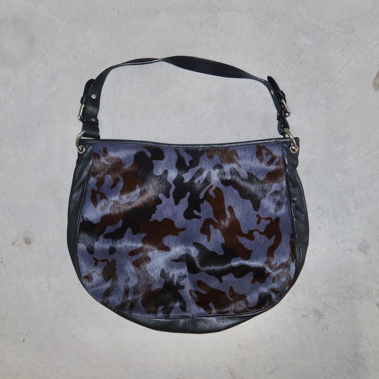 Vintage Italian Made Cowhide Camo Bag