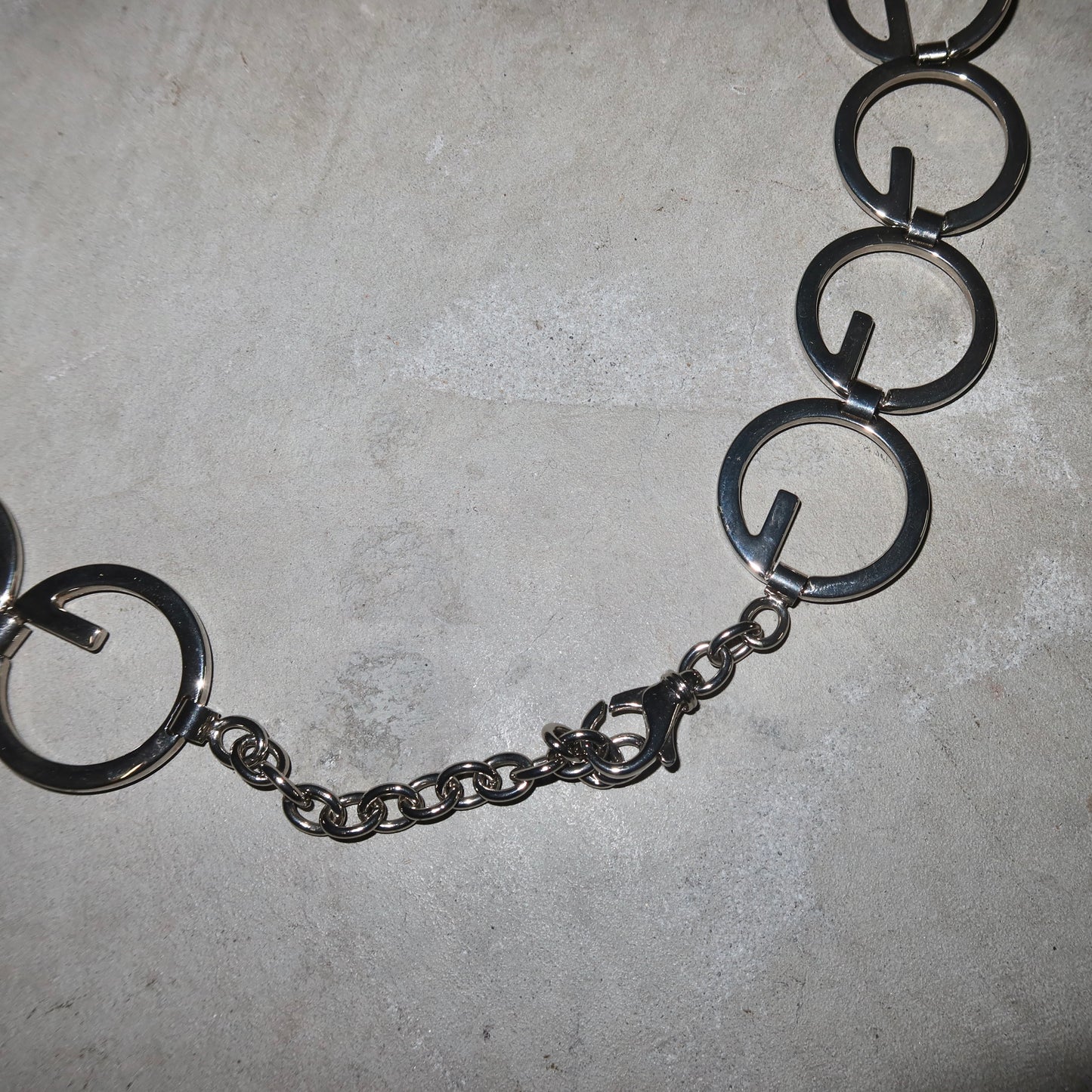 Gucci 90's Silver Chain Belt