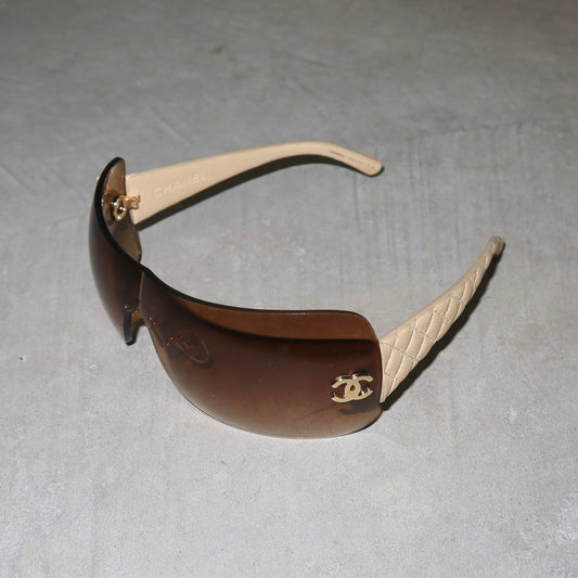 Chanel Brown Tinted Oversized Sunglasses