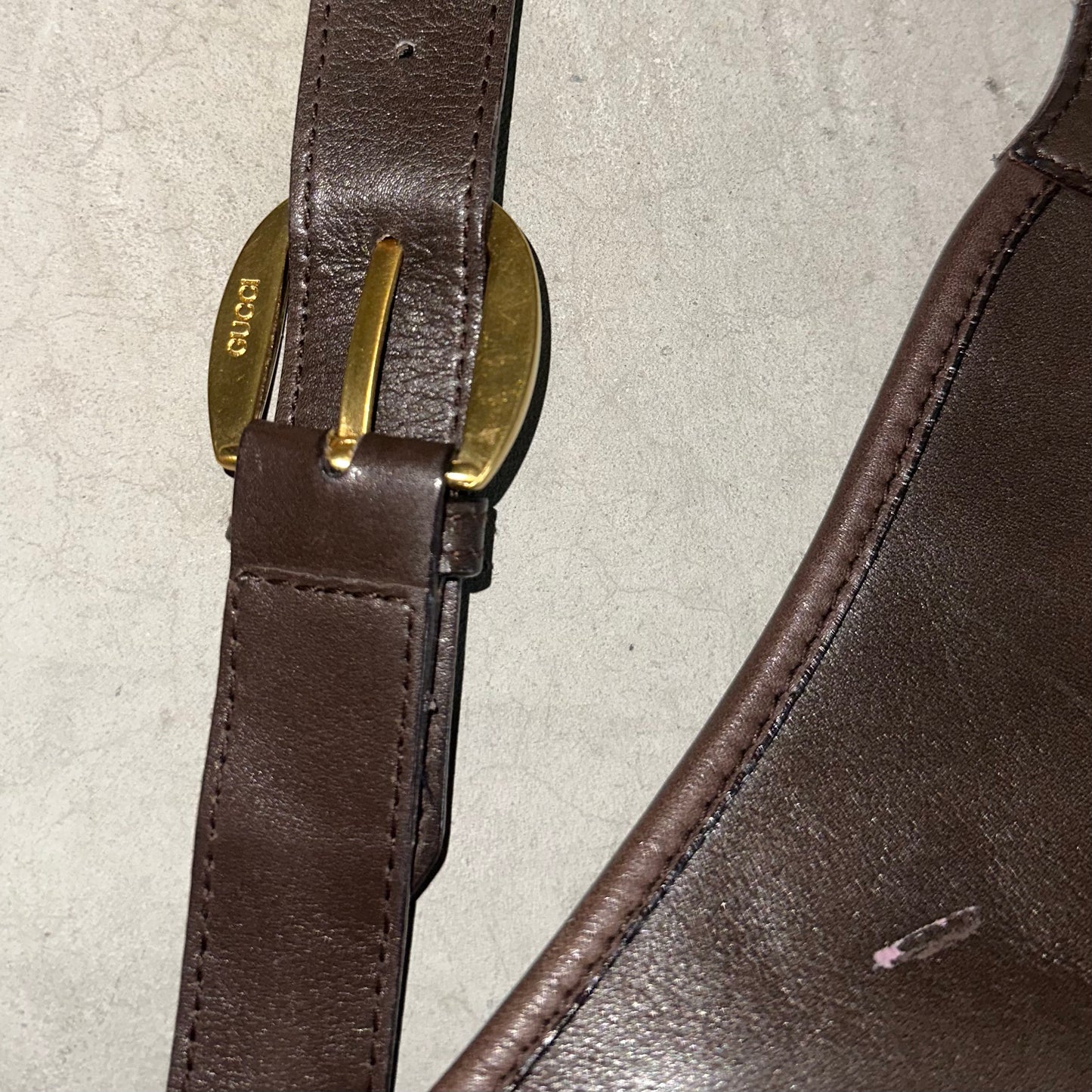 Gucci Brown Leather Horse-Bit Crossbody