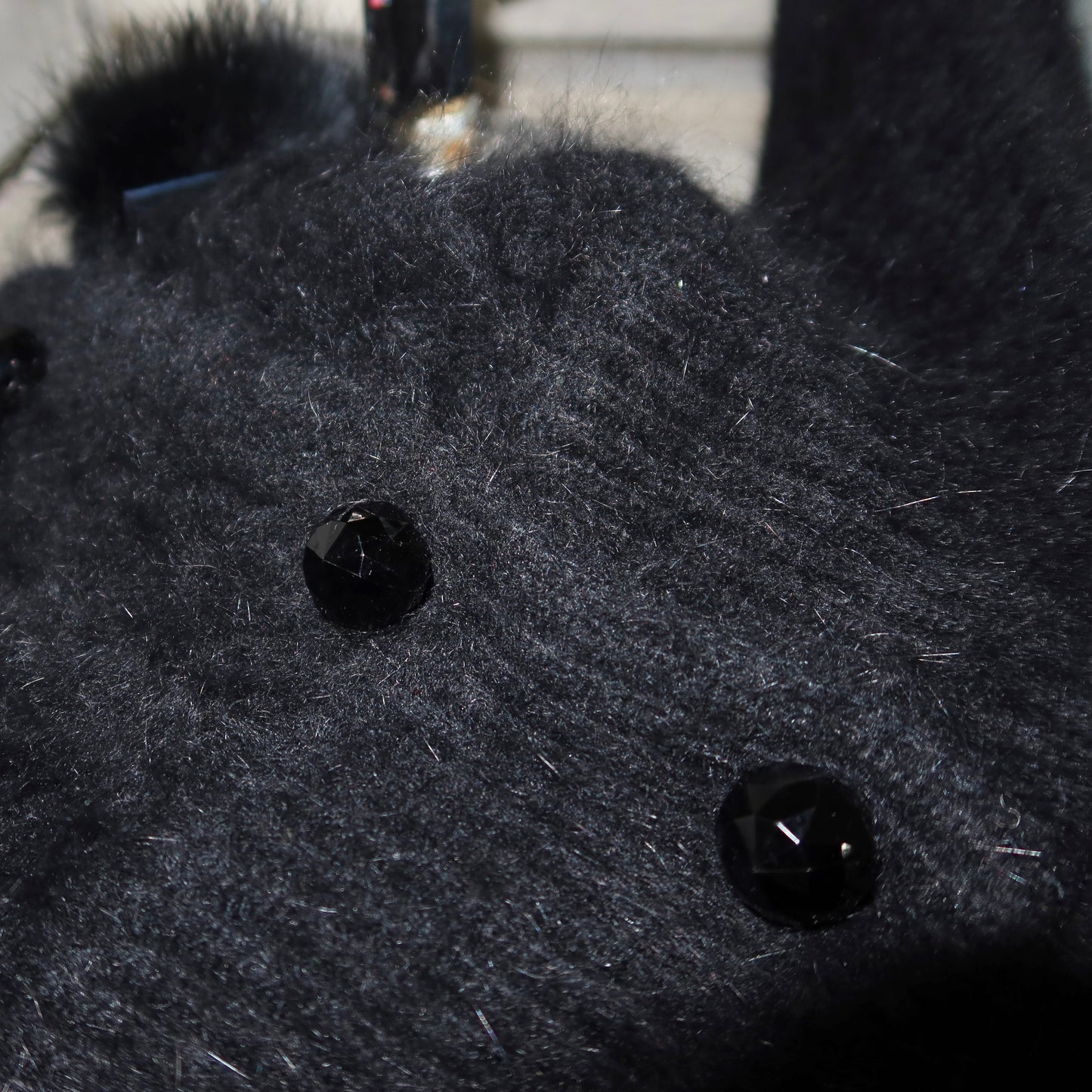 Vintage Angora and Fur Beaded Cardigan